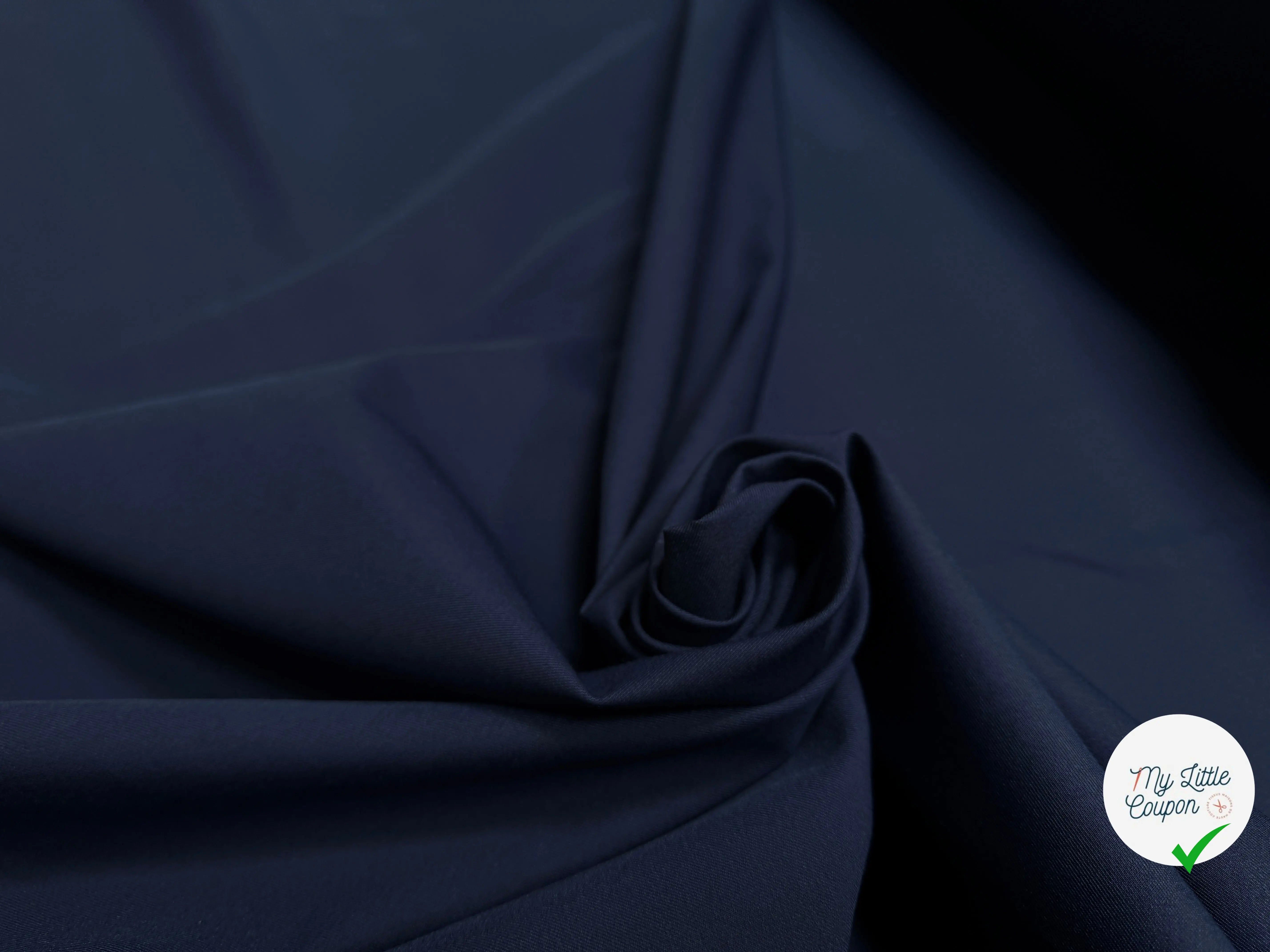GABARDINE VISCOSE STRETCH BLEU - My Little Coupon