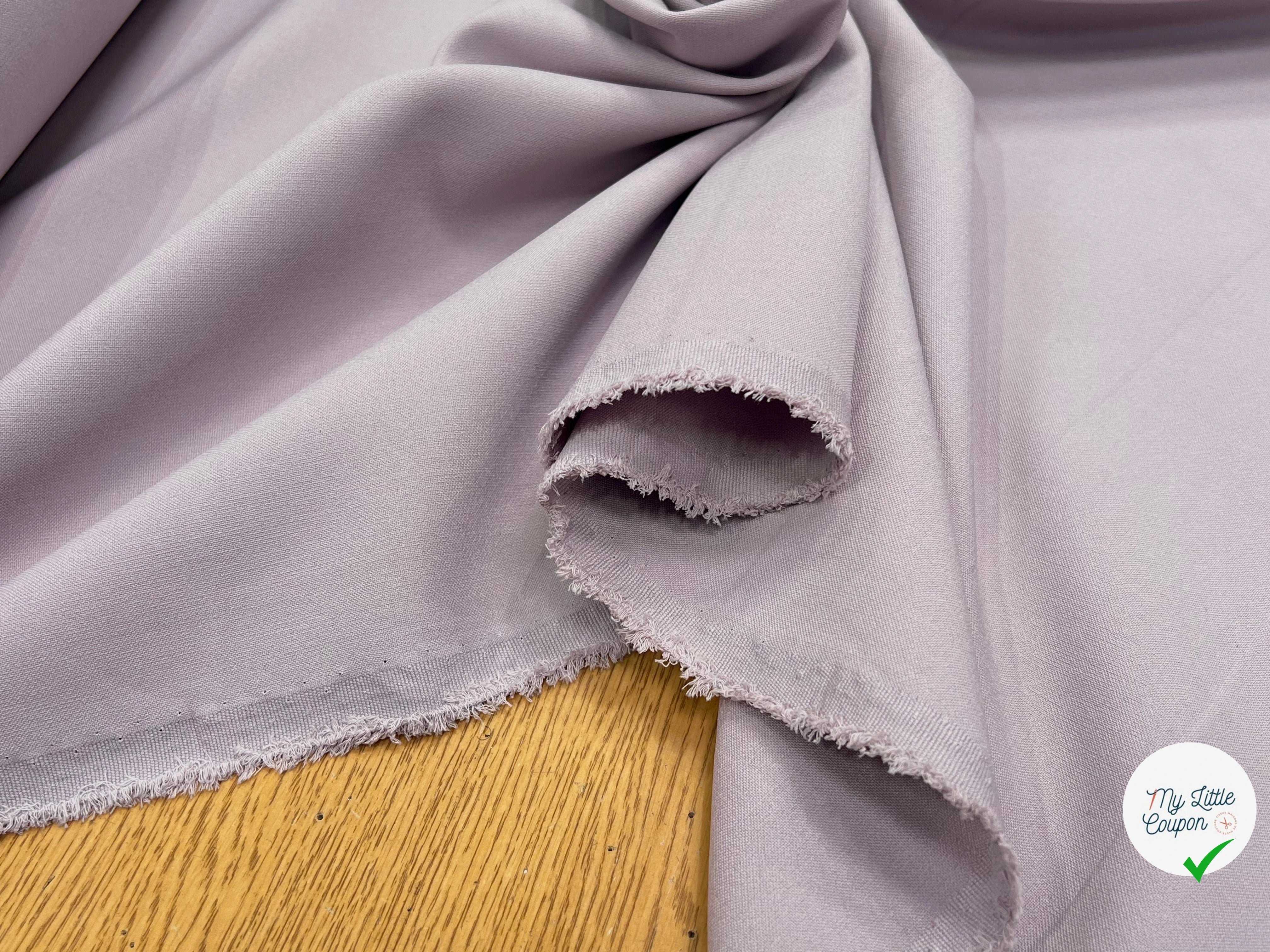 GABRDINE LOURDE STRETCH COTON VISCOSE LILAS 16% CO 17% VI - My Little Coupon