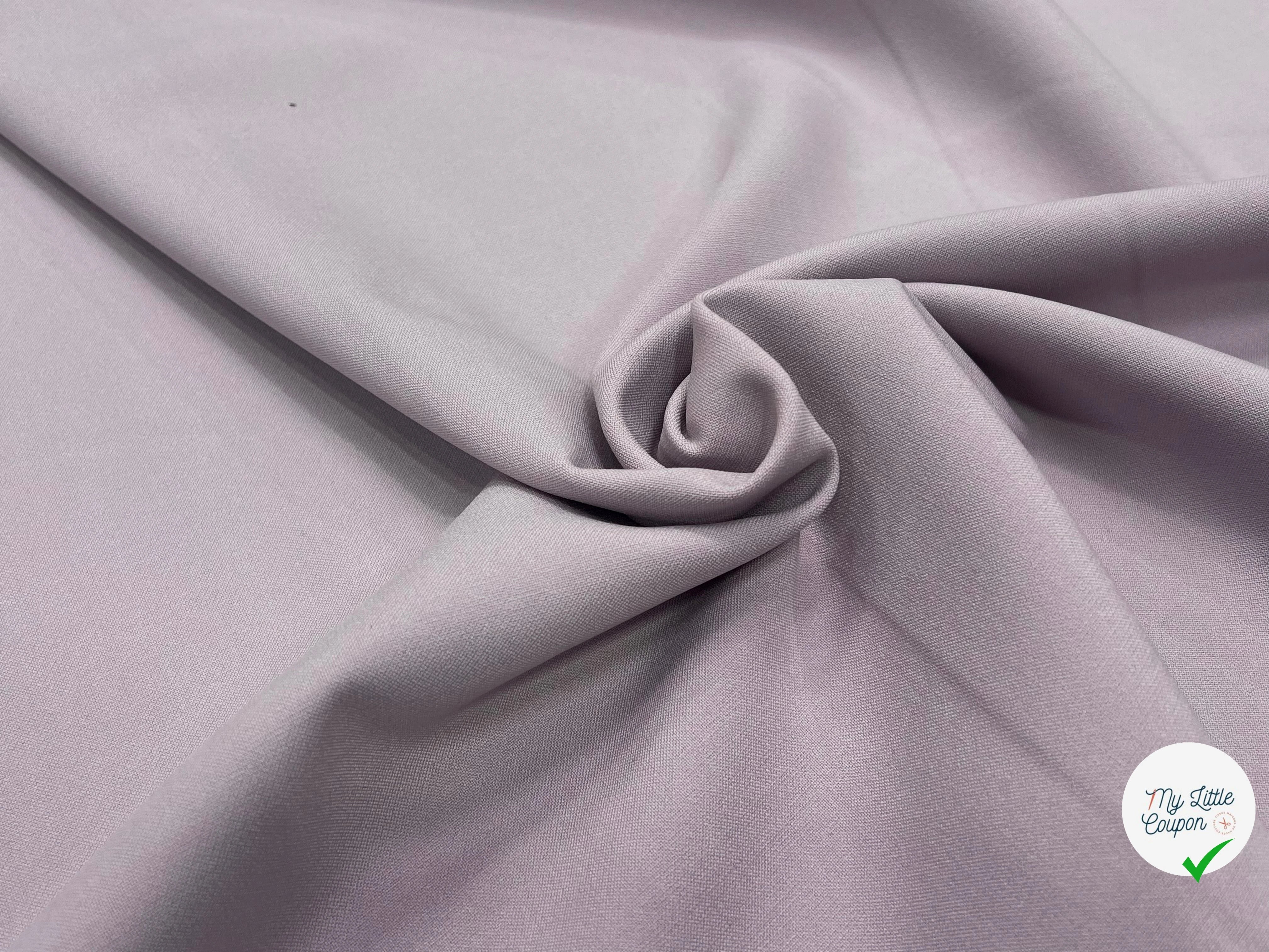 GABRDINE LOURDE STRETCH COTON VISCOSE LILAS 16% CO 17% VI - My Little Coupon