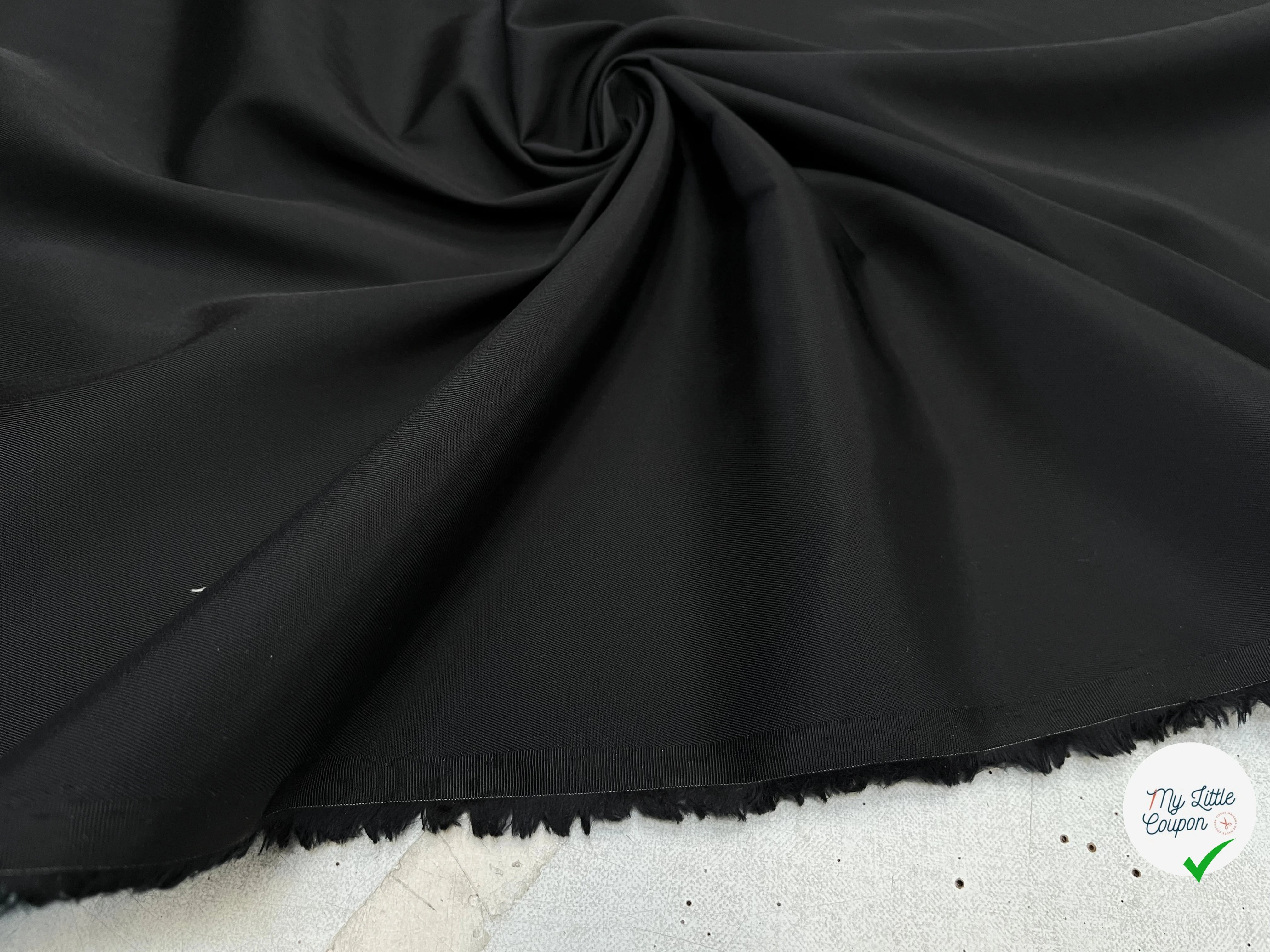 GABRDINE POLYAMIDE UNI NOIR - My Little Coupon