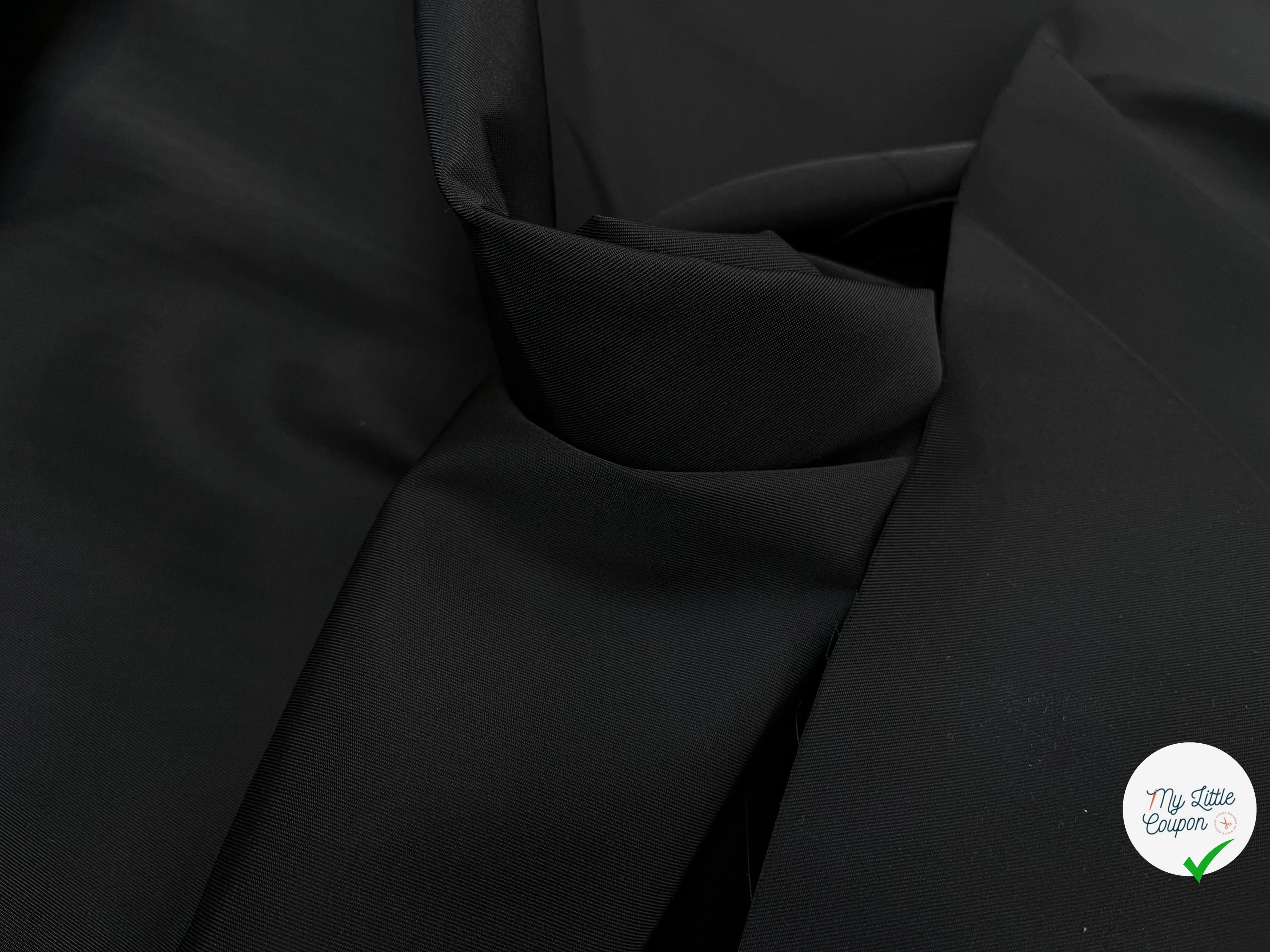 GABRDINE POLYAMIDE UNI NOIR - My Little Coupon