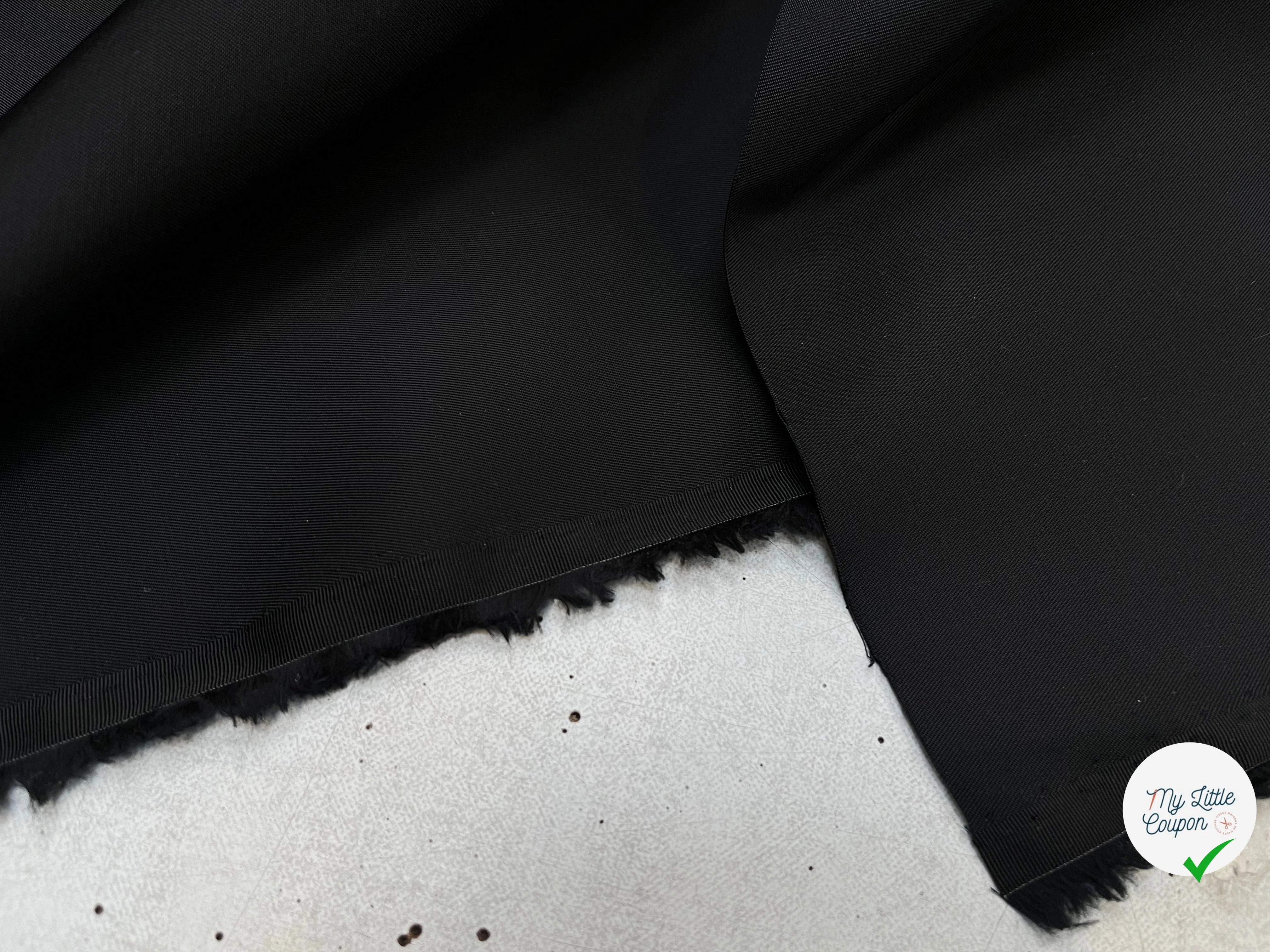 GABRDINE POLYAMIDE UNI NOIR - My Little Coupon