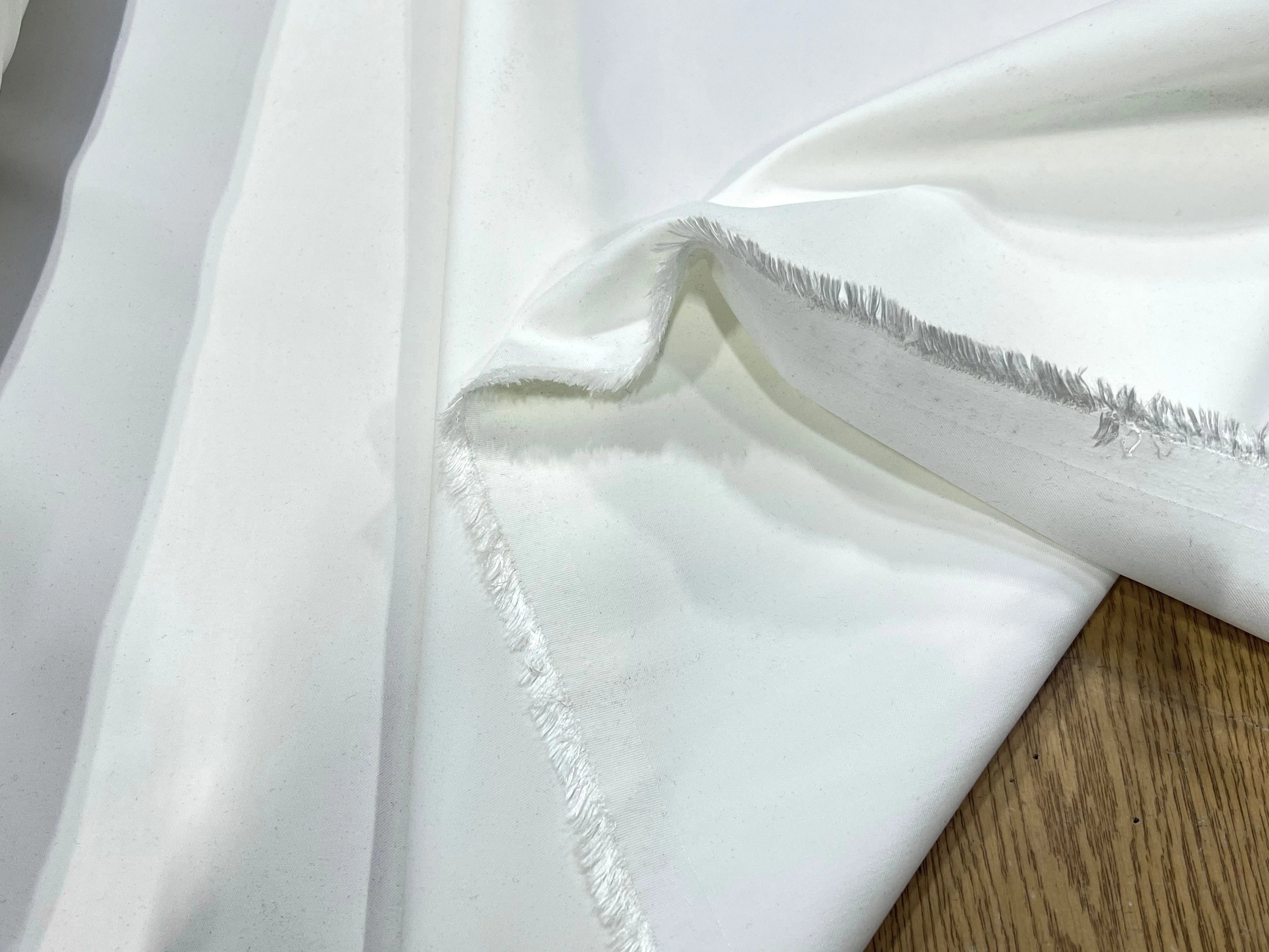 GABRDINE ULTRA STRETCH BLANC BELLE TENUE 140CM - My Little Coupon
