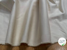 GARBADINE DE COTON ECRU STRETCH LEGREMENT SATINÉ - My Little Coupon