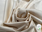 GARBADINE DE COTON ECRU STRETCH LEGREMENT SATINÉ - My Little Coupon