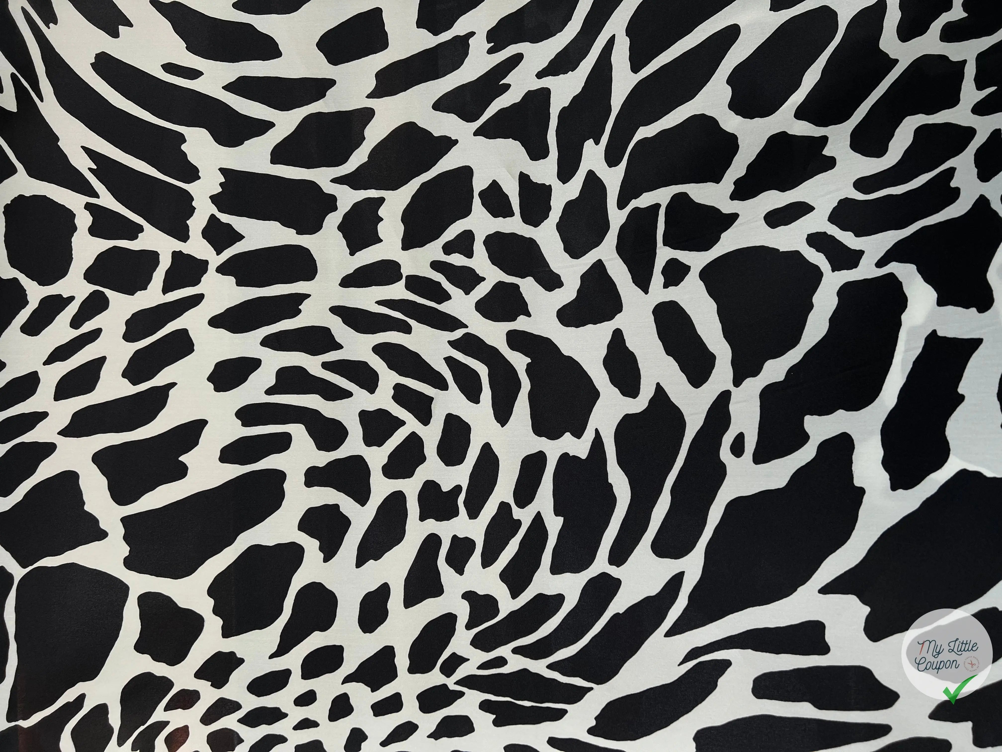 GAZAR DE SOIE IMPRIMÉ GIRAFE FOND BLANC - My Little Coupon - tissu - coudre