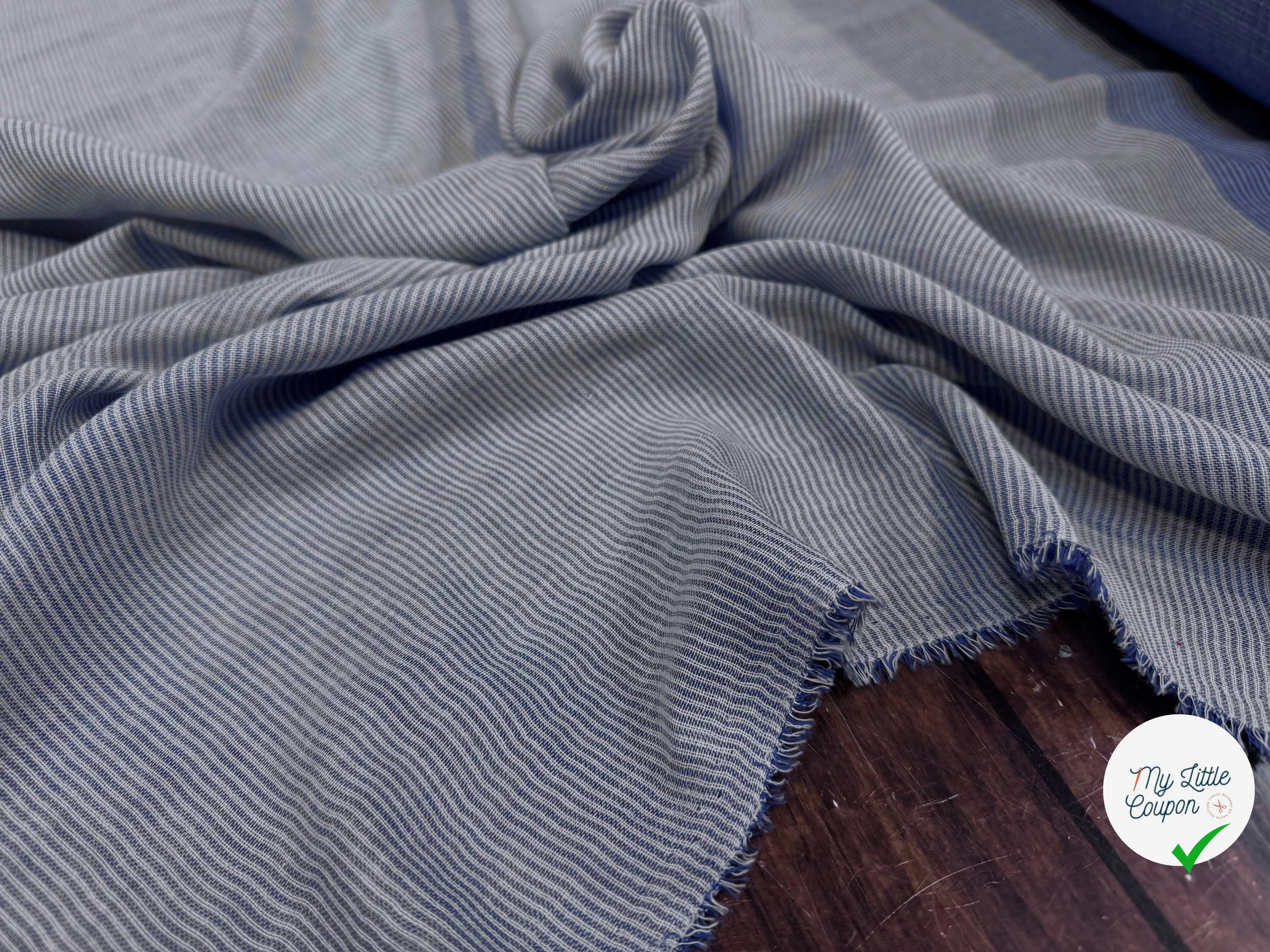 GAZE DE COTON CHAMBRAY DOUBLE FACE - My Little Coupon