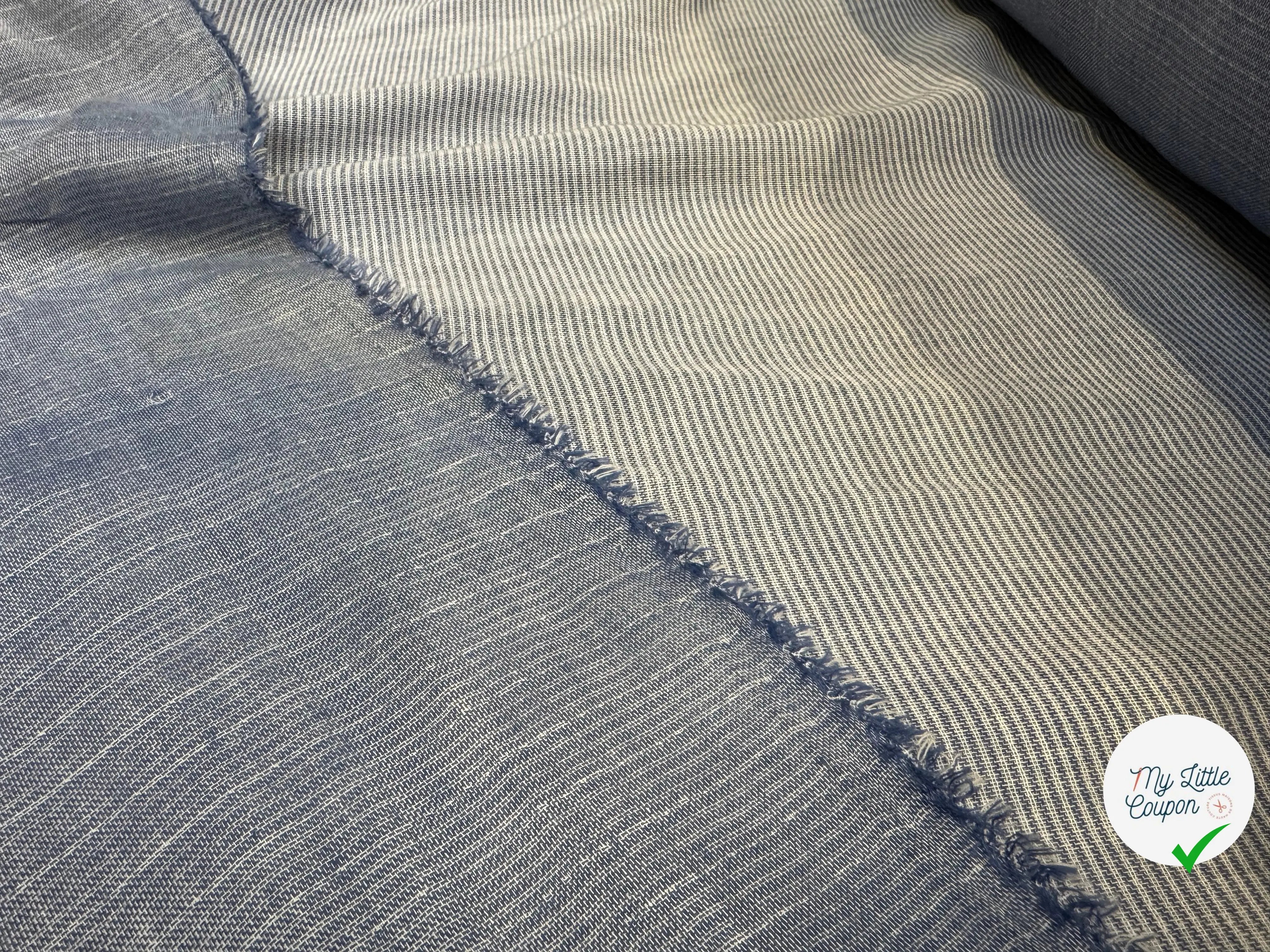 GAZE DE COTON CHAMBRAY DOUBLE FACE - My Little Coupon