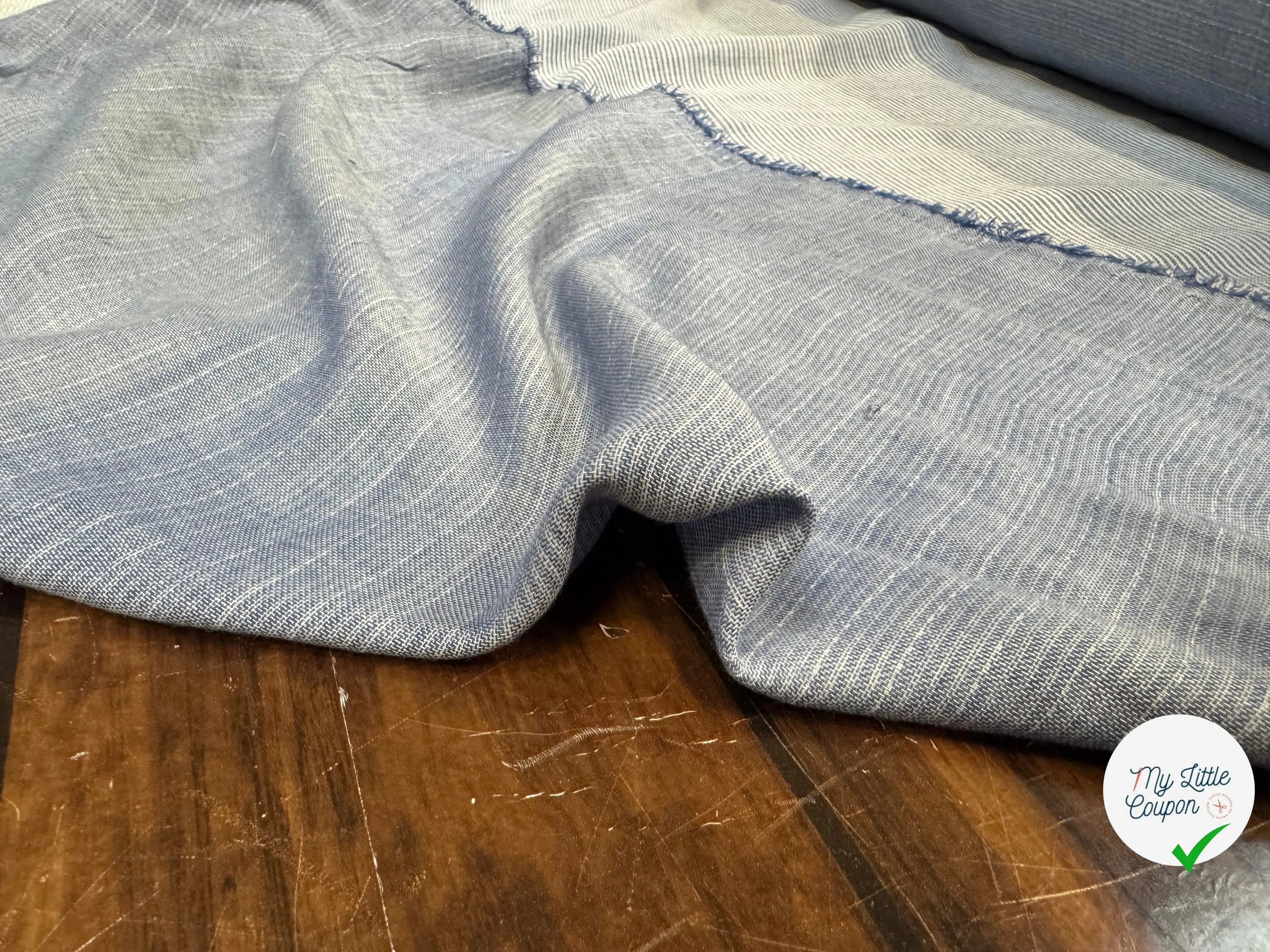 GAZE DE COTON CHAMBRAY DOUBLE FACE - My Little Coupon