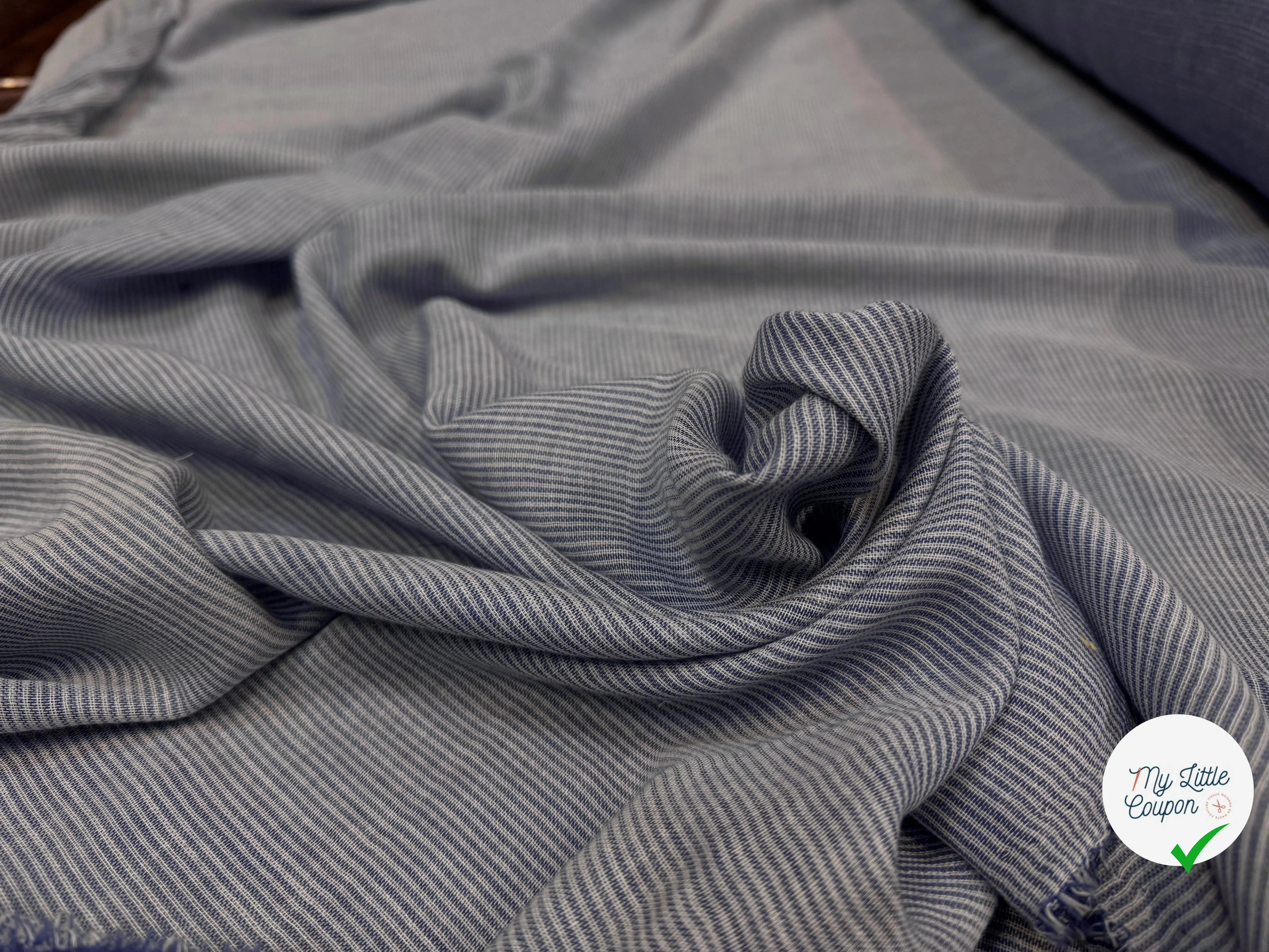 GAZE DE COTON CHAMBRAY DOUBLE FACE - My Little Coupon