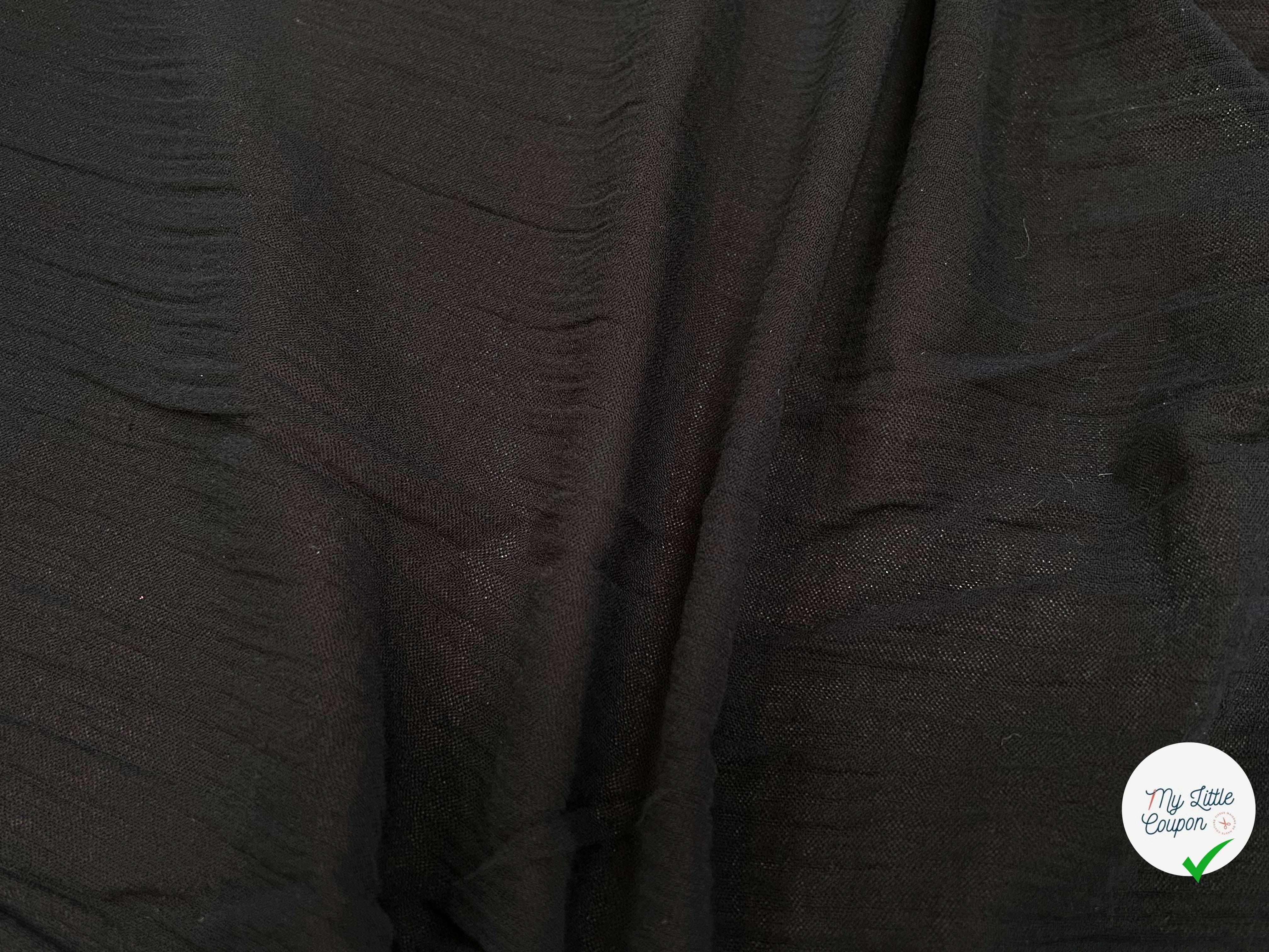 GAZE DE COTON NOIR 110CM - My Little Coupon