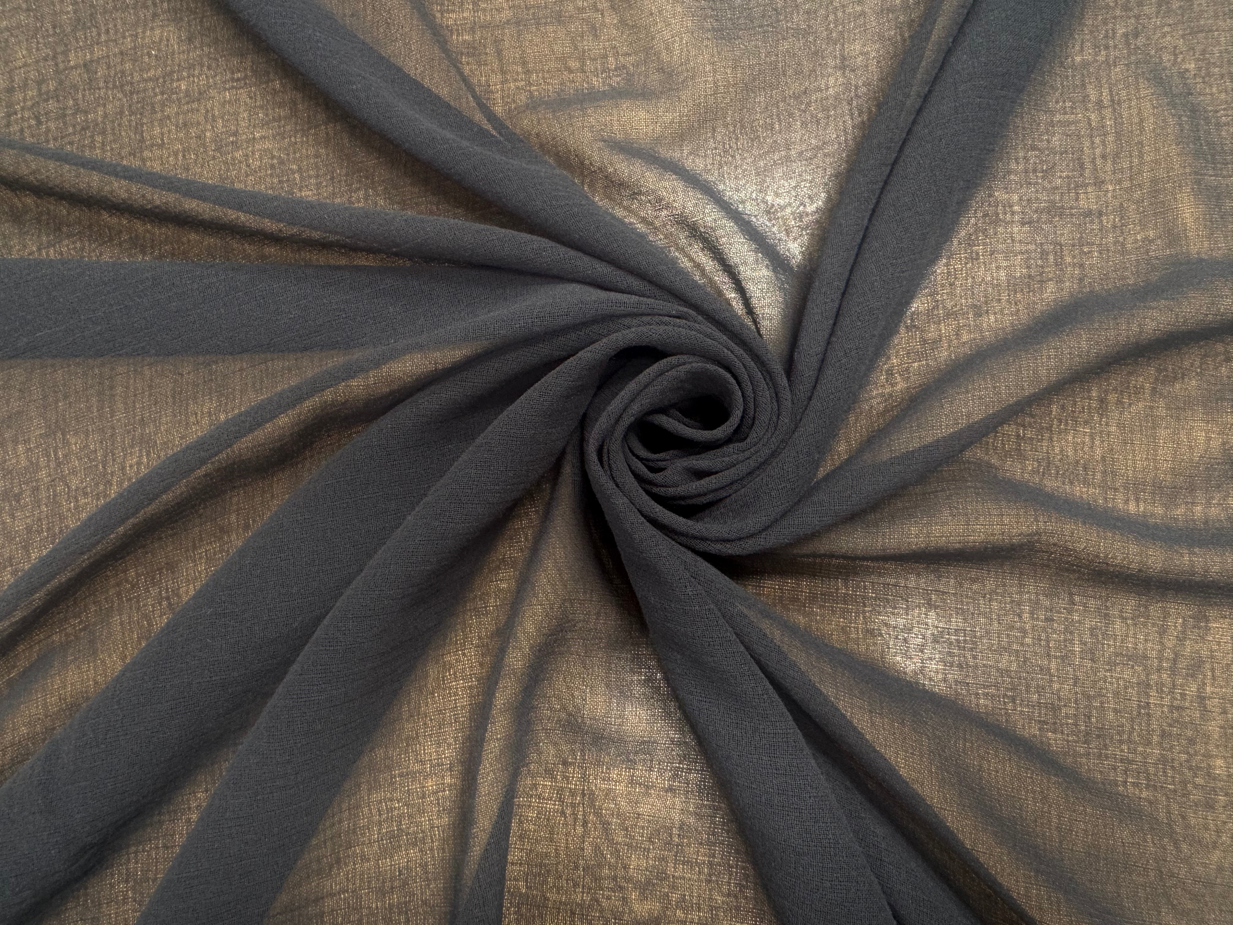 GAZE DE COTON NOIR UNI - My Little Coupon