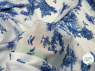 GEORGETTE TOILE DE JOUY INDIGO - My Little Coupon - tissu - coudre
