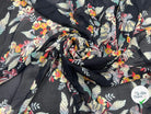 GEORGETTE VISCOSE IMPRIMÉ BLACK GARDEN - My Little Coupon - tissu - coudre