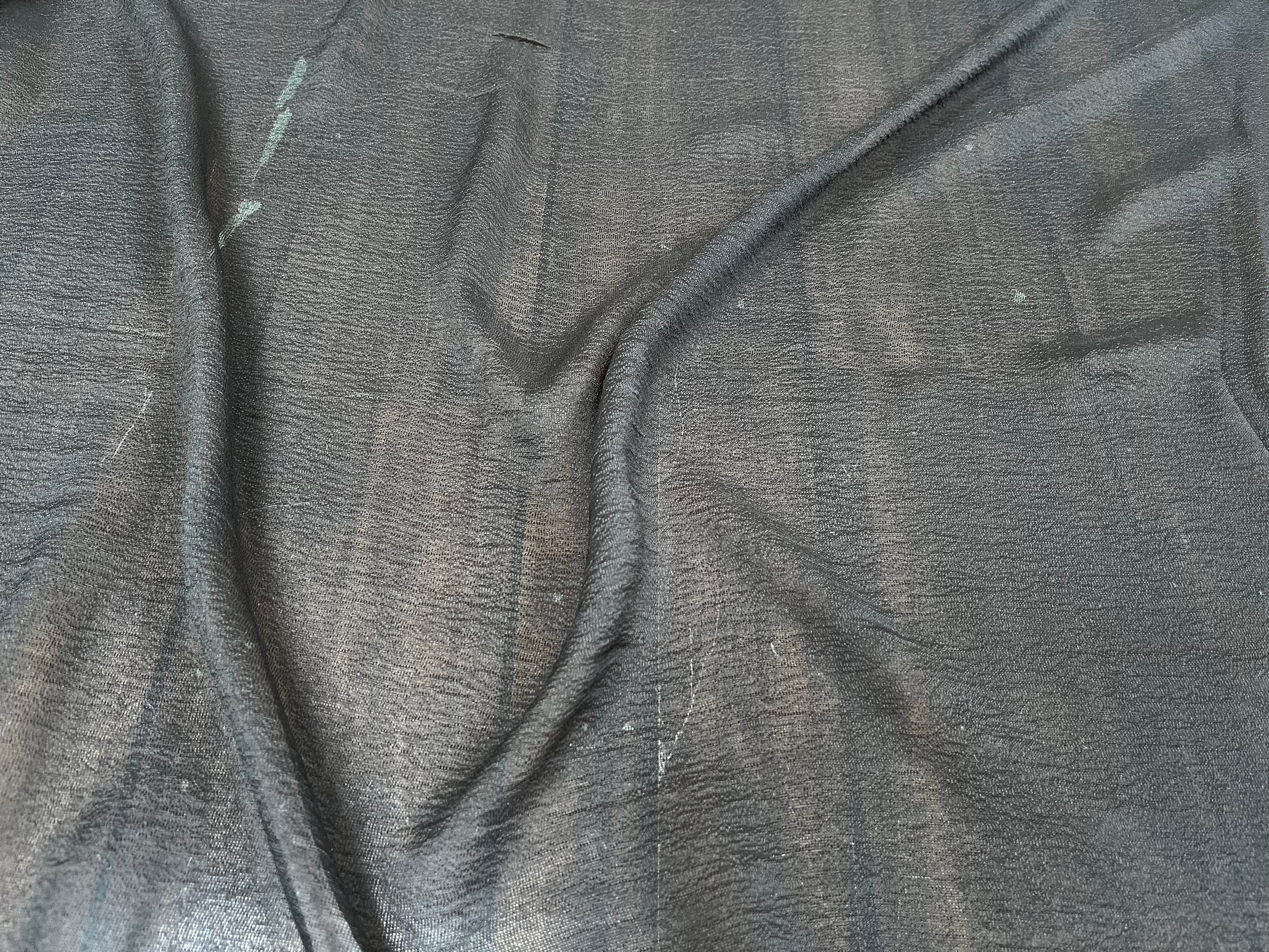 HAMMERED SILK GAUZE, Black - My Little Coupon