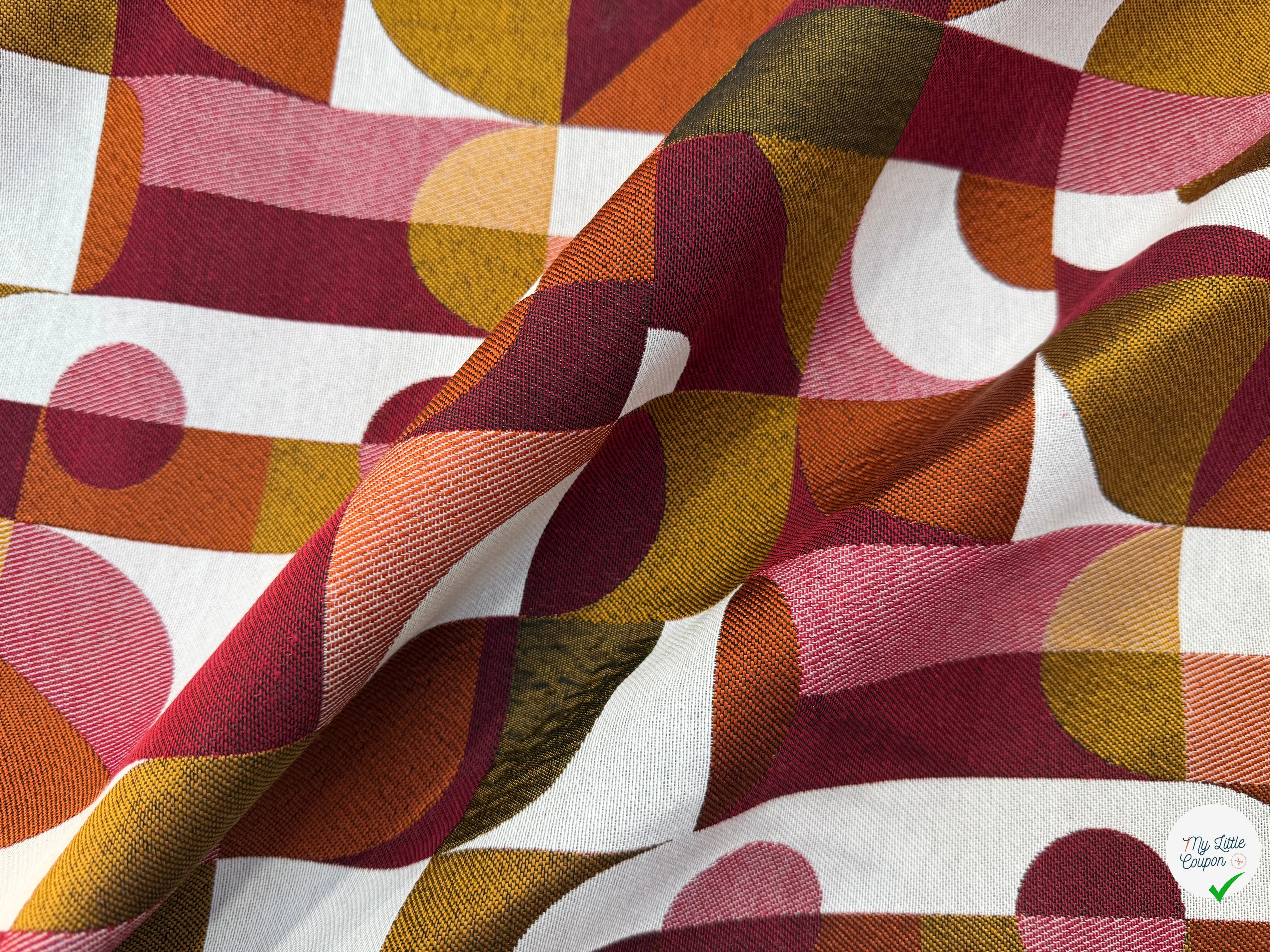 JACQUARD ABSTRACT ALLOVER PRUNE MADE IN FRACE - My Little Coupon