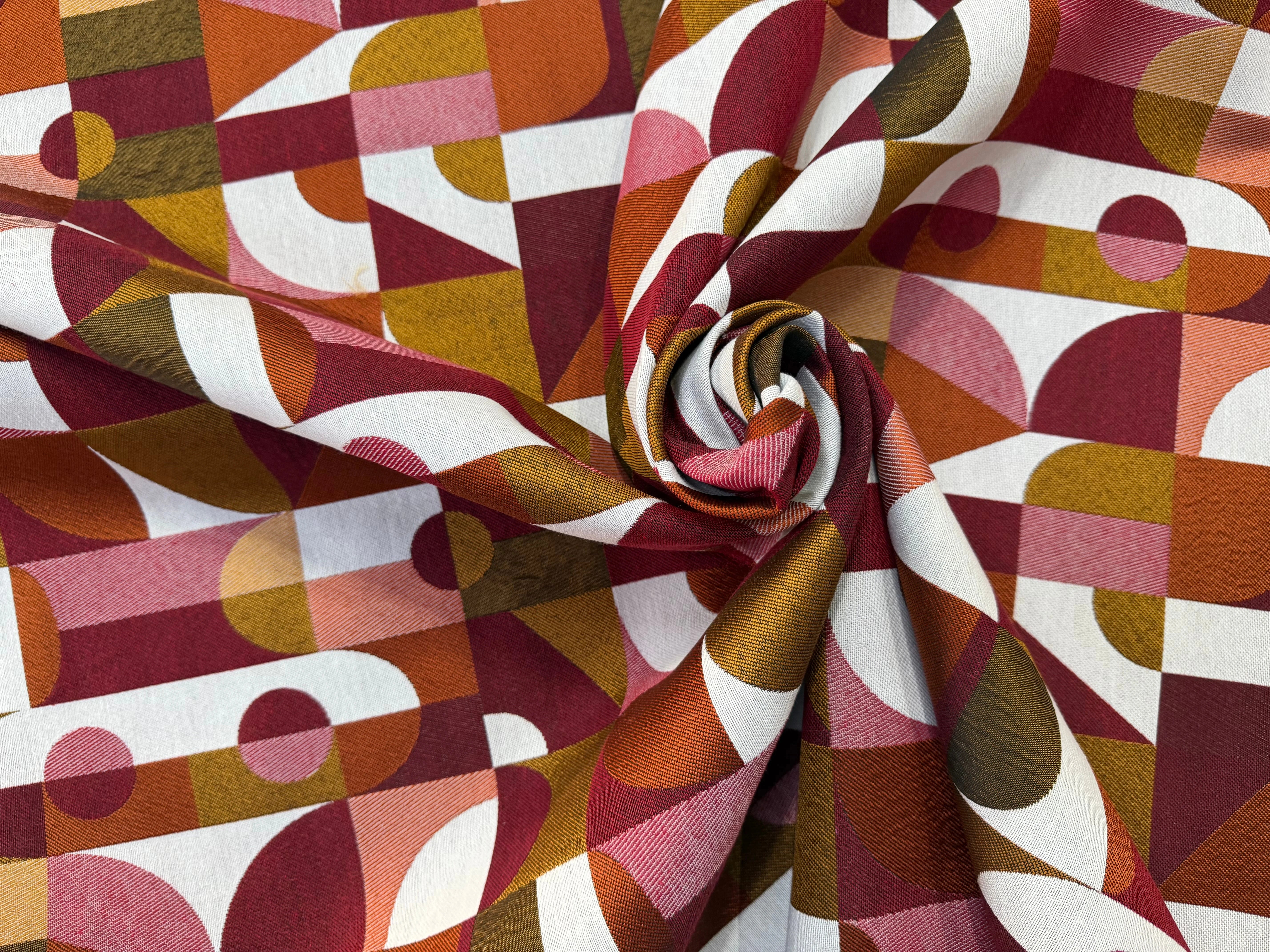 JACQUARD ABSTRACT ALLOVER PRUNE MADE IN FRACE - My Little Coupon