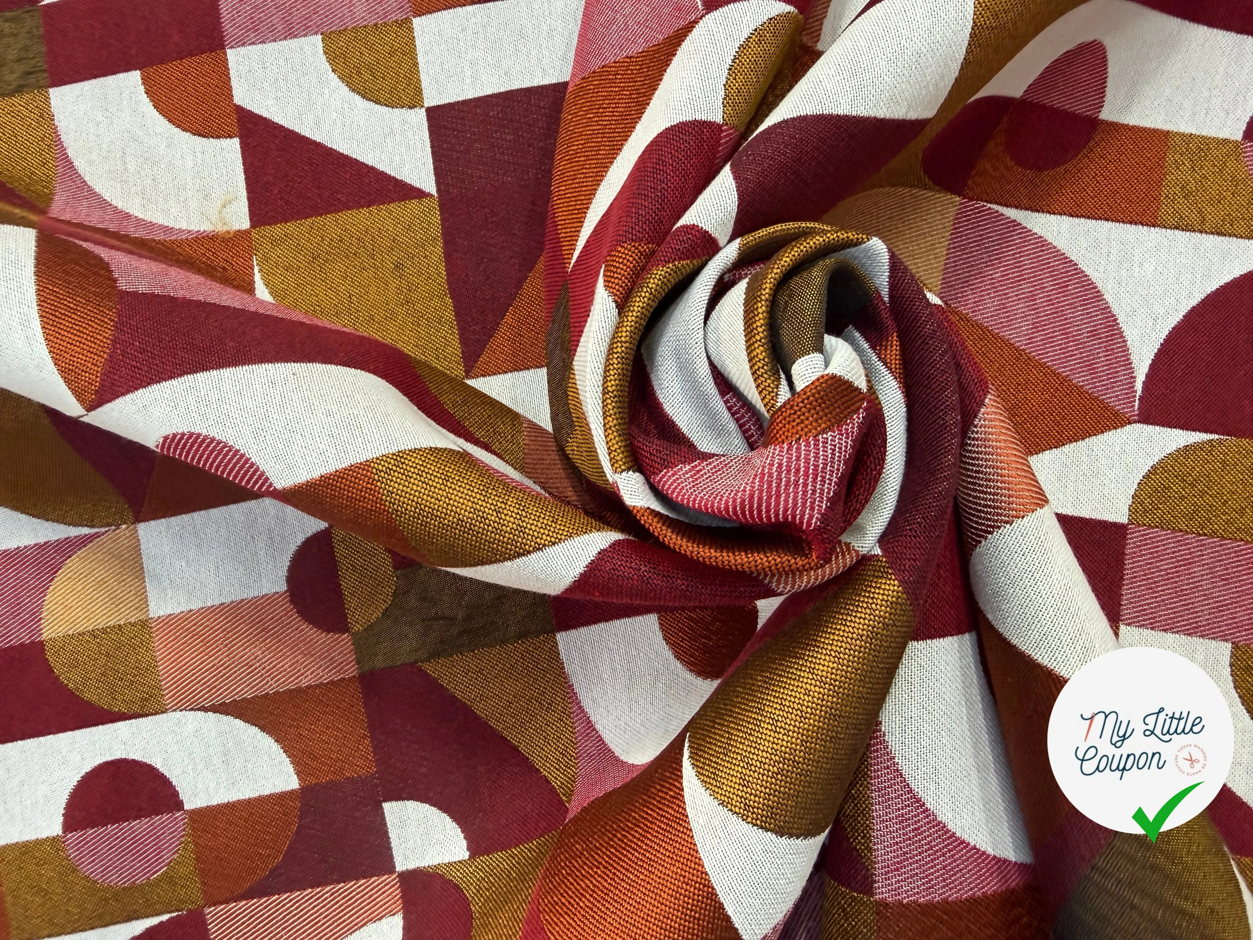 JACQUARD ABSTRACT ALLOVER PRUNE MADE IN FRACE - My Little Coupon