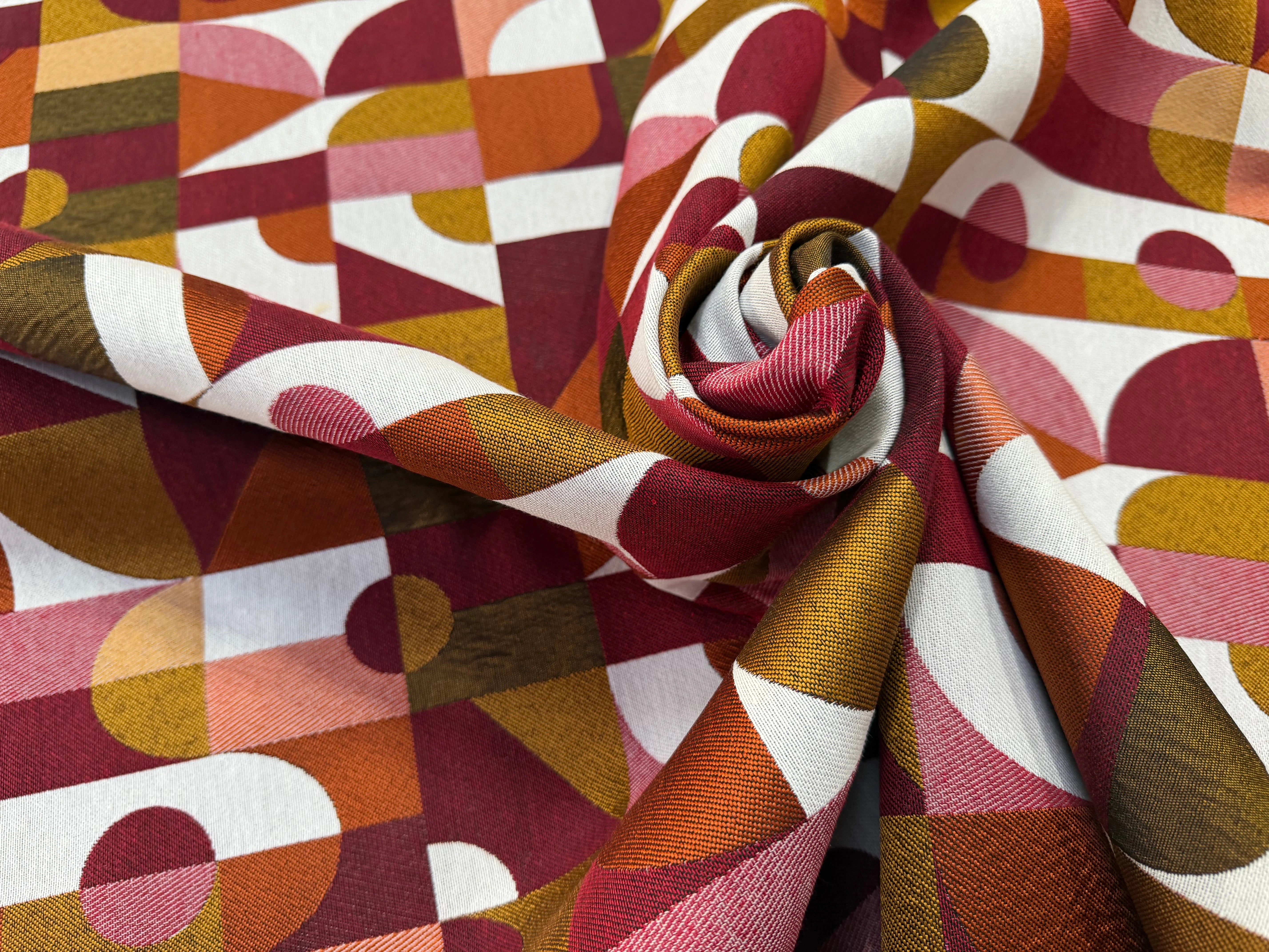 JACQUARD ABSTRACT ALLOVER PRUNE MADE IN FRACE - My Little Coupon