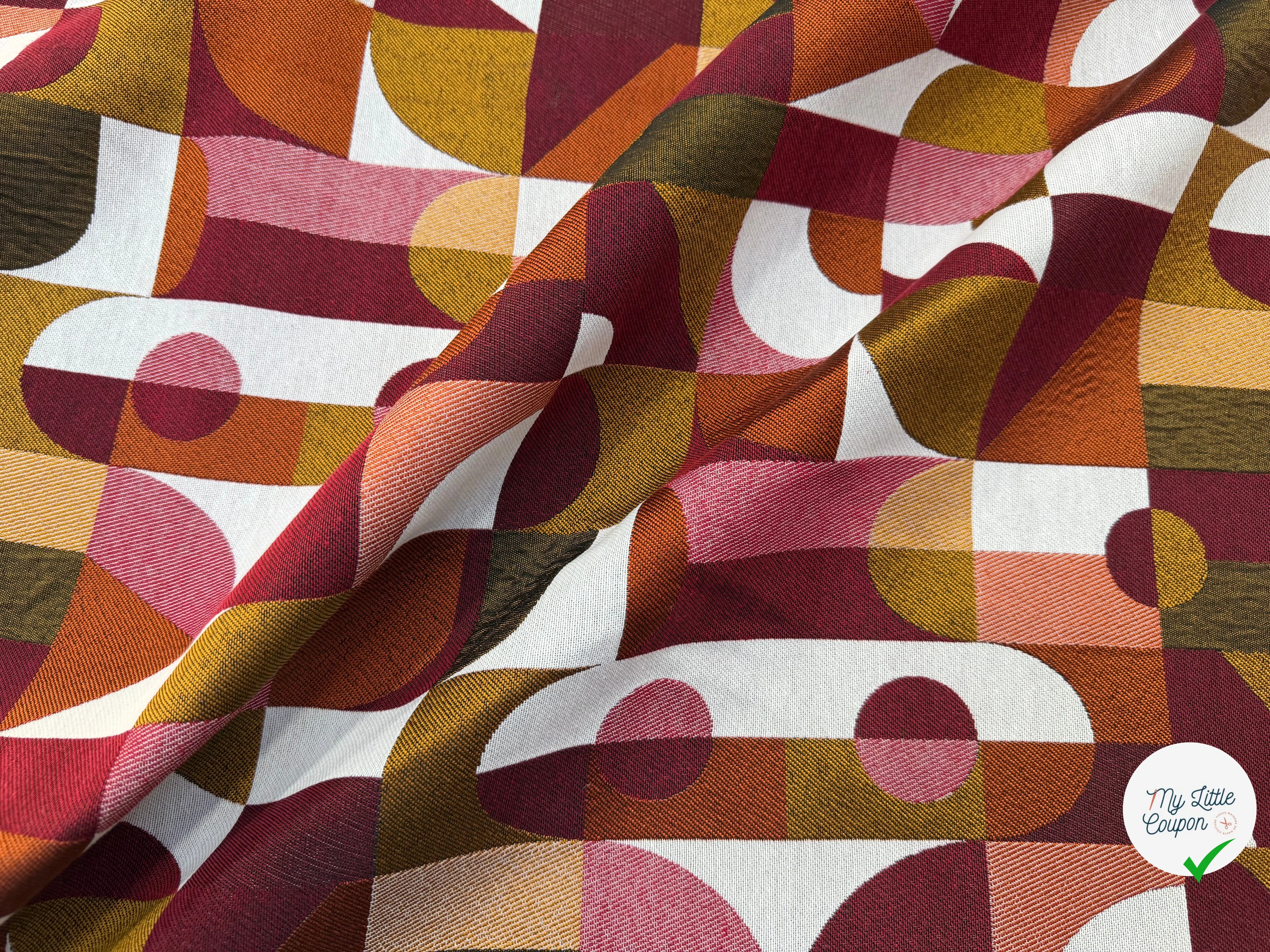 JACQUARD ABSTRACT ALLOVER PRUNE MADE IN FRACE - My Little Coupon