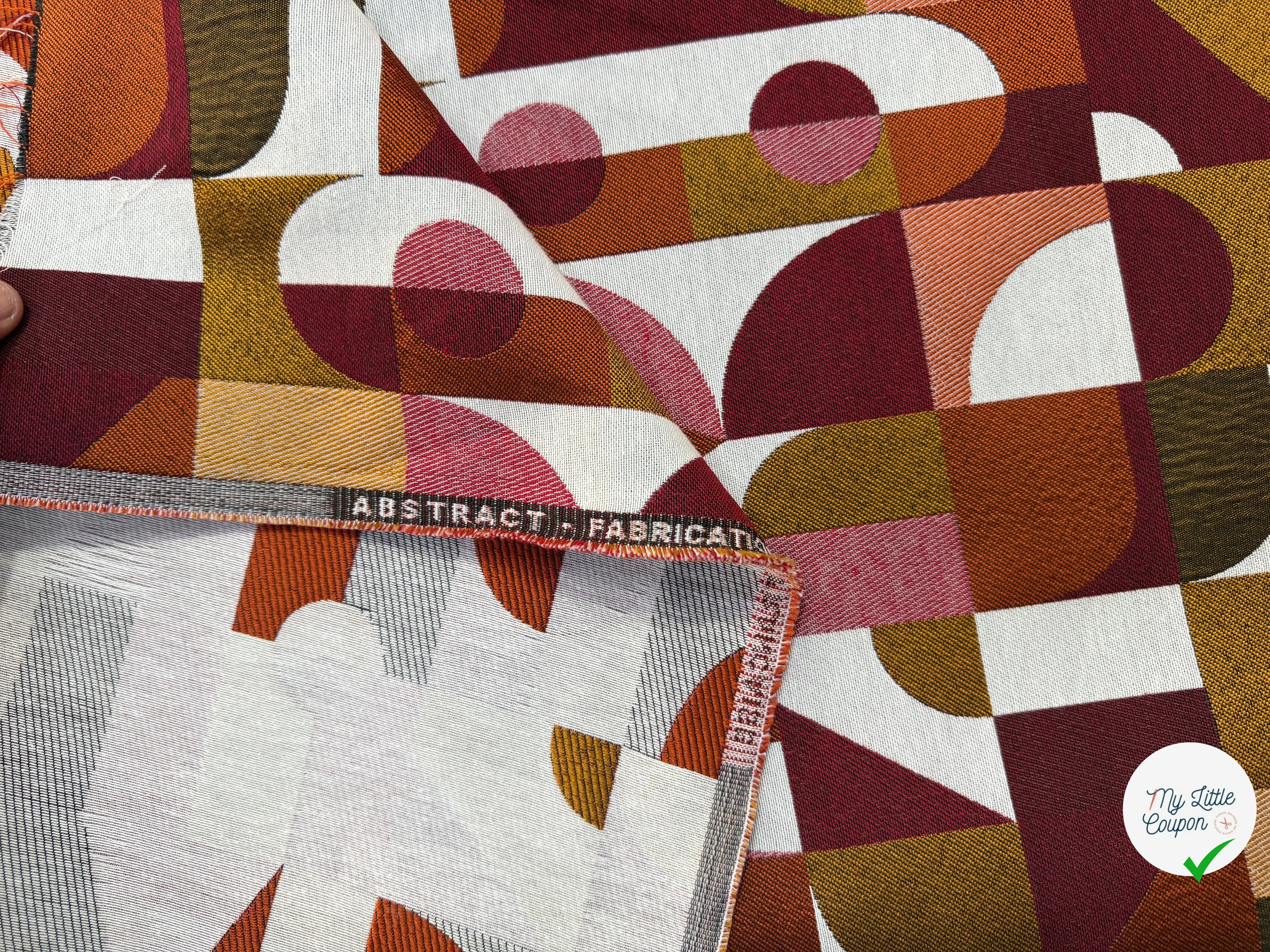 JACQUARD ABSTRACT ALLOVER PRUNE MADE IN FRACE - My Little Coupon