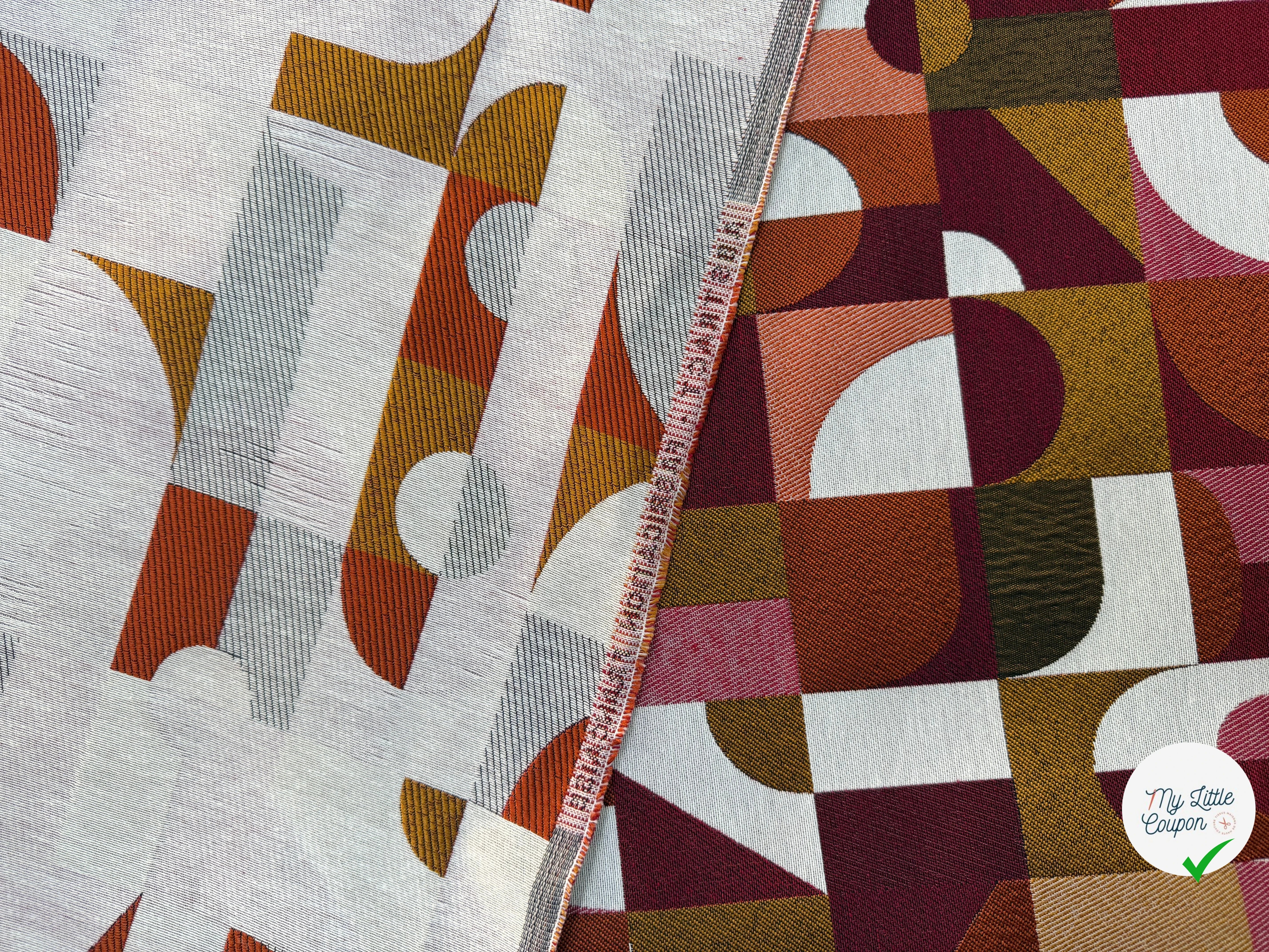 JACQUARD ABSTRACT ALLOVER PRUNE MADE IN FRACE - My Little Coupon