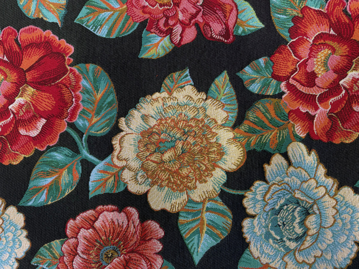 JACQUARD ASHLEY ALLOVER NOIR 160 CM - My Little Coupon