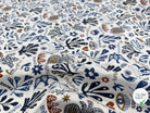JACQUARD BLEECKER ALLOVER ECRU BLEU 140 CM MADE IN FRANCE 🇫🇷 - My Little Coupon