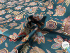 JACQUARD BOSPHORE ALLOVER PÉTROLE 140 CM - My Little Coupon