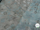 JACQUARD BROCA ARGENTÉ MOTIFS FLORAUX ACQUA - My Little Coupon