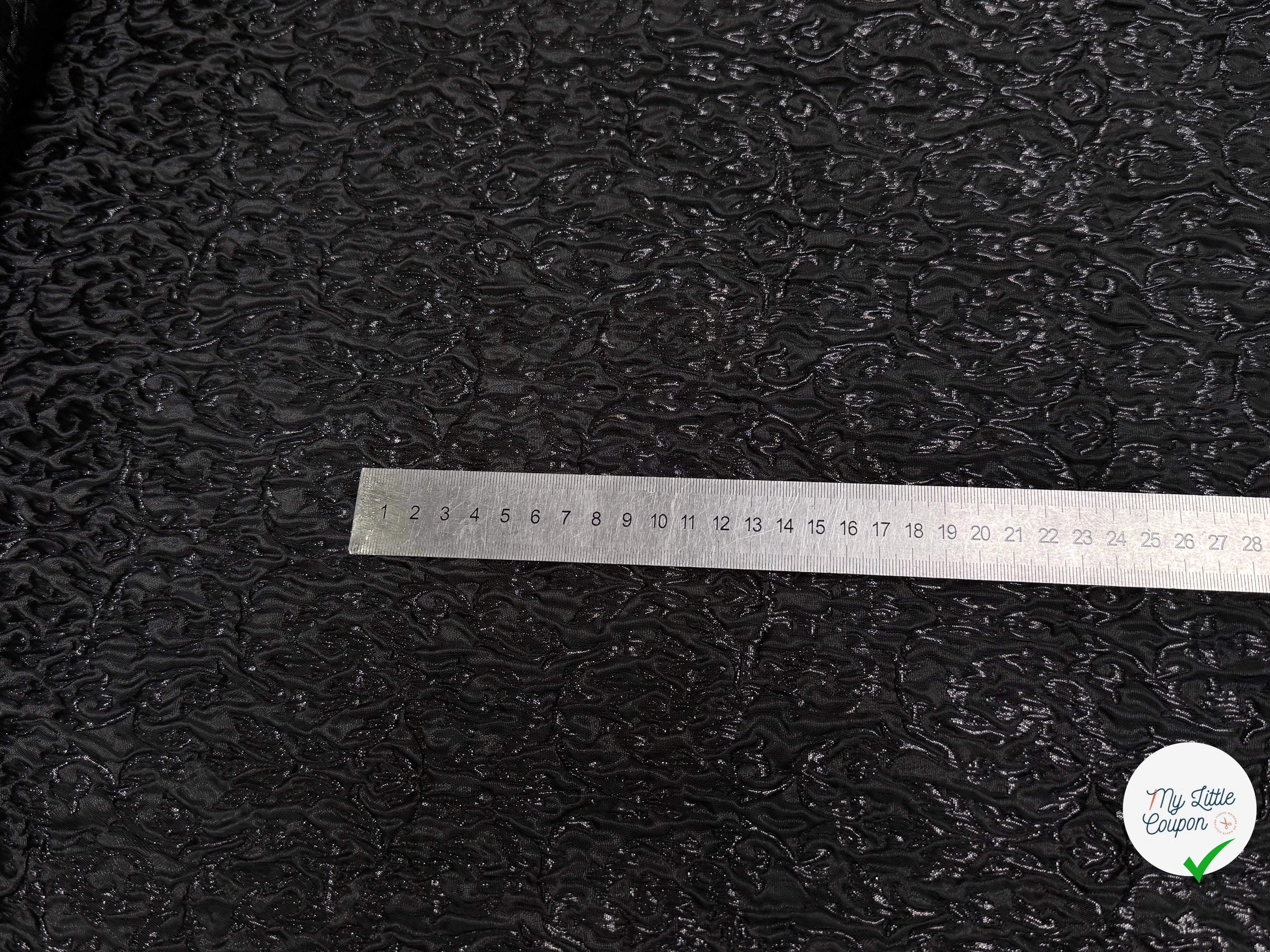 JACQUARD BROCART BLACK  44% VISCOSE - My Little Coupon