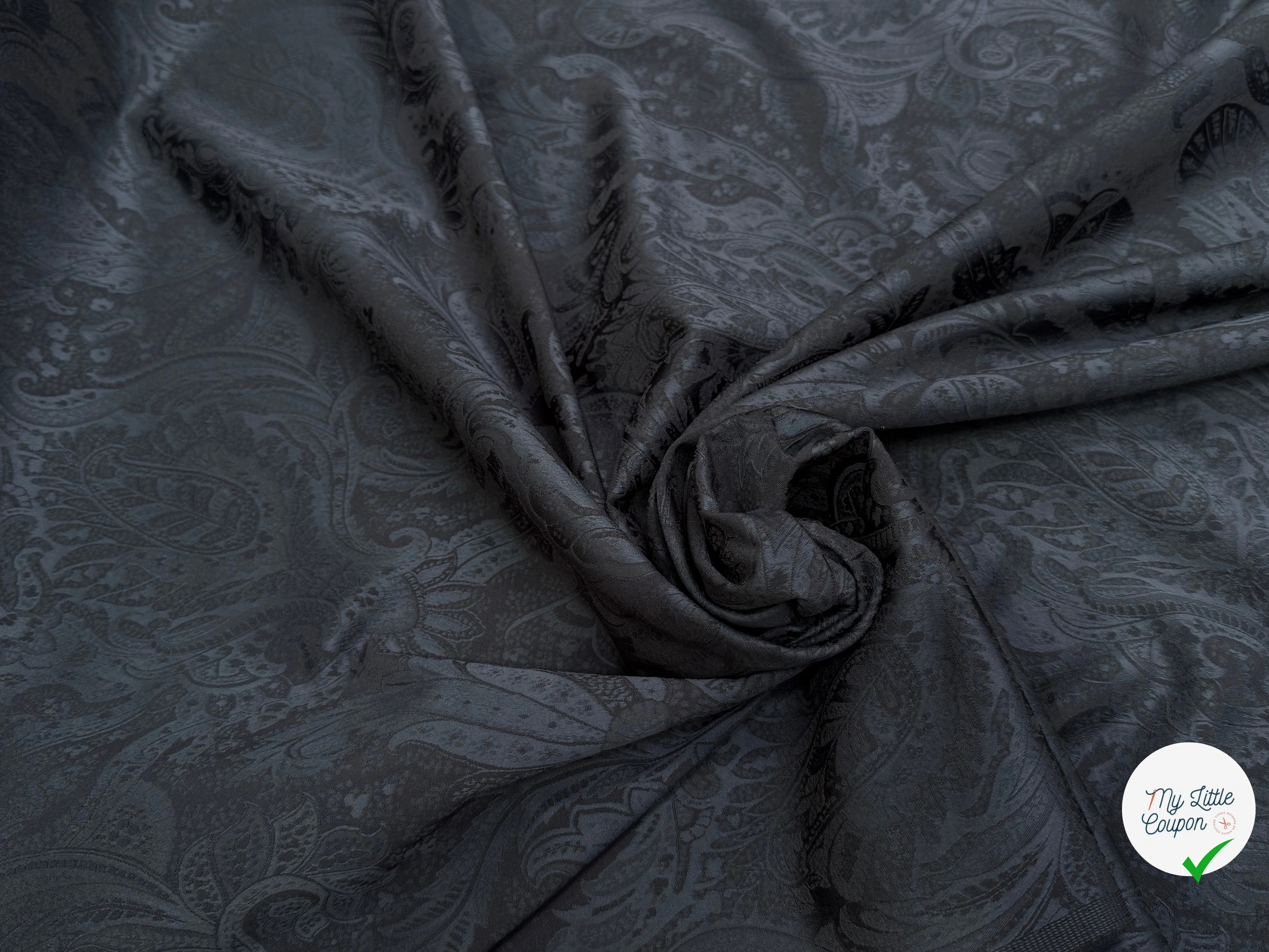 JACQUARD COUTURE PAISLEY IMPÉRIAL GRIS BLEU - My Little Coupon