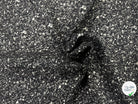 JACQUARD DE LAINE DOUBLE FACE MOUCHETÉ NOIR ET ÉCRU - My Little Coupon