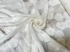 JACQUARD FLUIDE DE FLEURS BLANC CASSÉ 30% SOIE - My Little Coupon