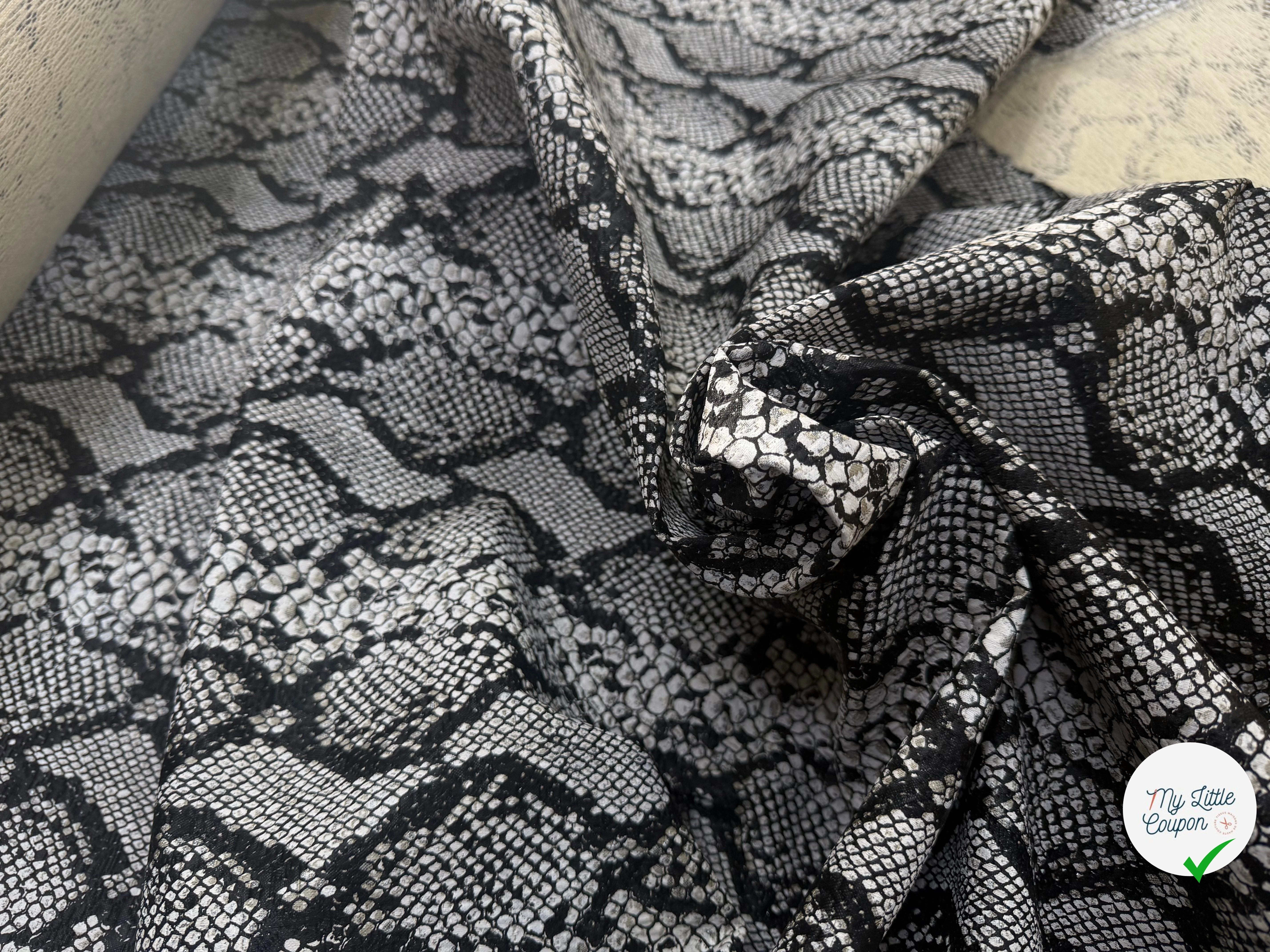 JACQUARD IMITATION PYTHON CLAIR SERPENTE - My Little Coupon