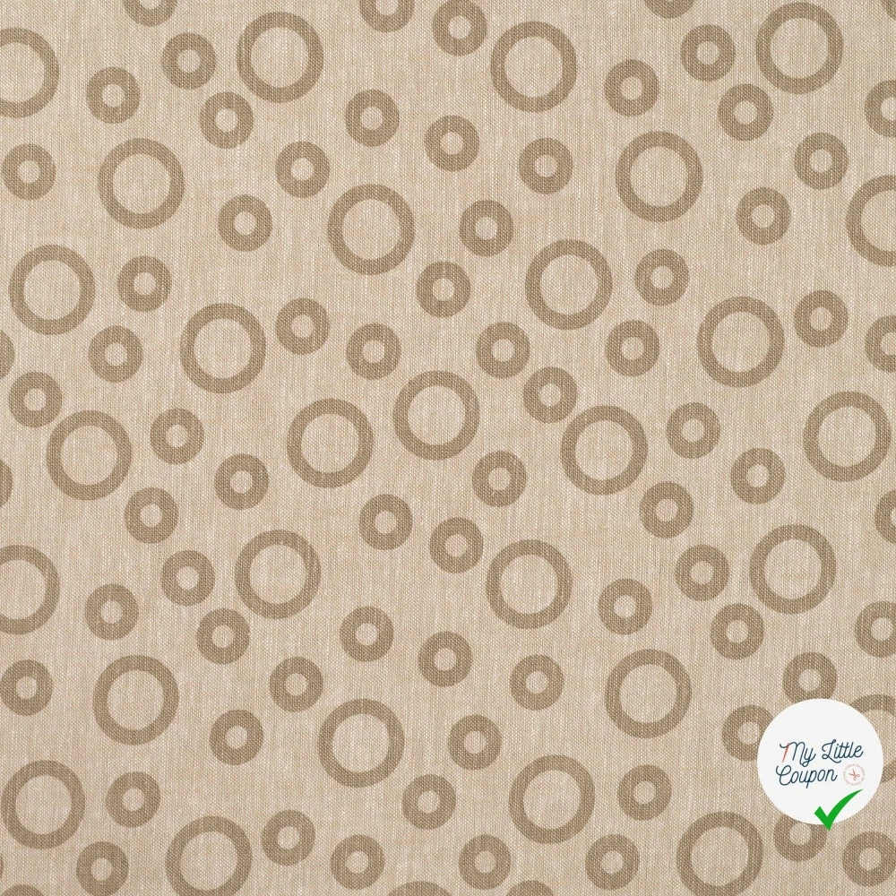 JACQUARD LIN COTON CERCLES SABLE — 55% LIN 45% COTON - My Little Coupon