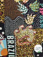 JACQUARD MADE IN FRANCE BOSSA NOVA ALLOVER NOIR MULTICOLOR - My Little Coupon