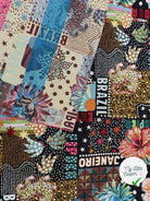 JACQUARD MADE IN FRANCE BOSSA NOVA ALLOVER NOIR MULTICOLOR - My Little Coupon
