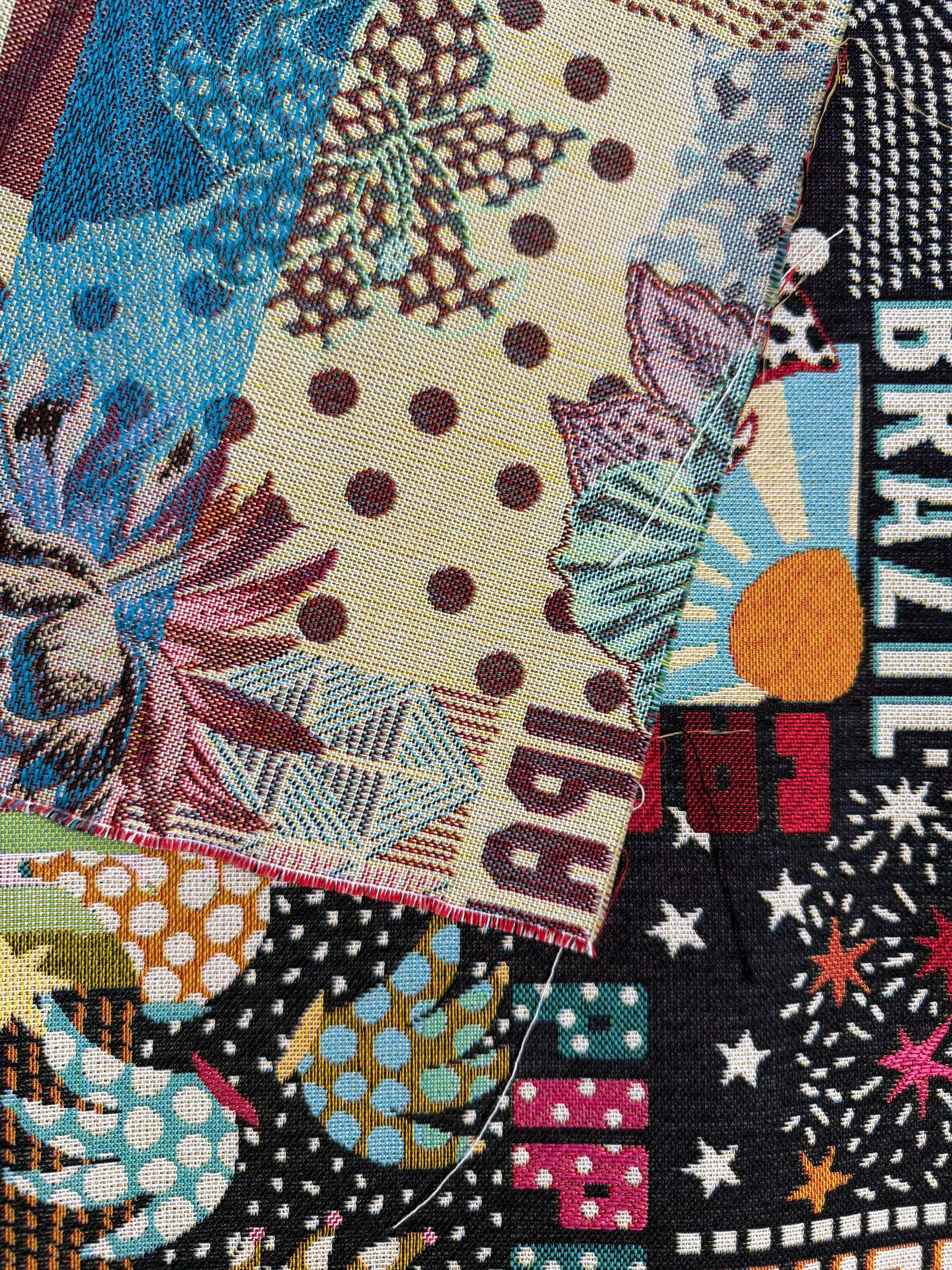 JACQUARD MADE IN FRANCE BOSSA NOVA ALLOVER NOIR MULTICOLOR - My Little Coupon