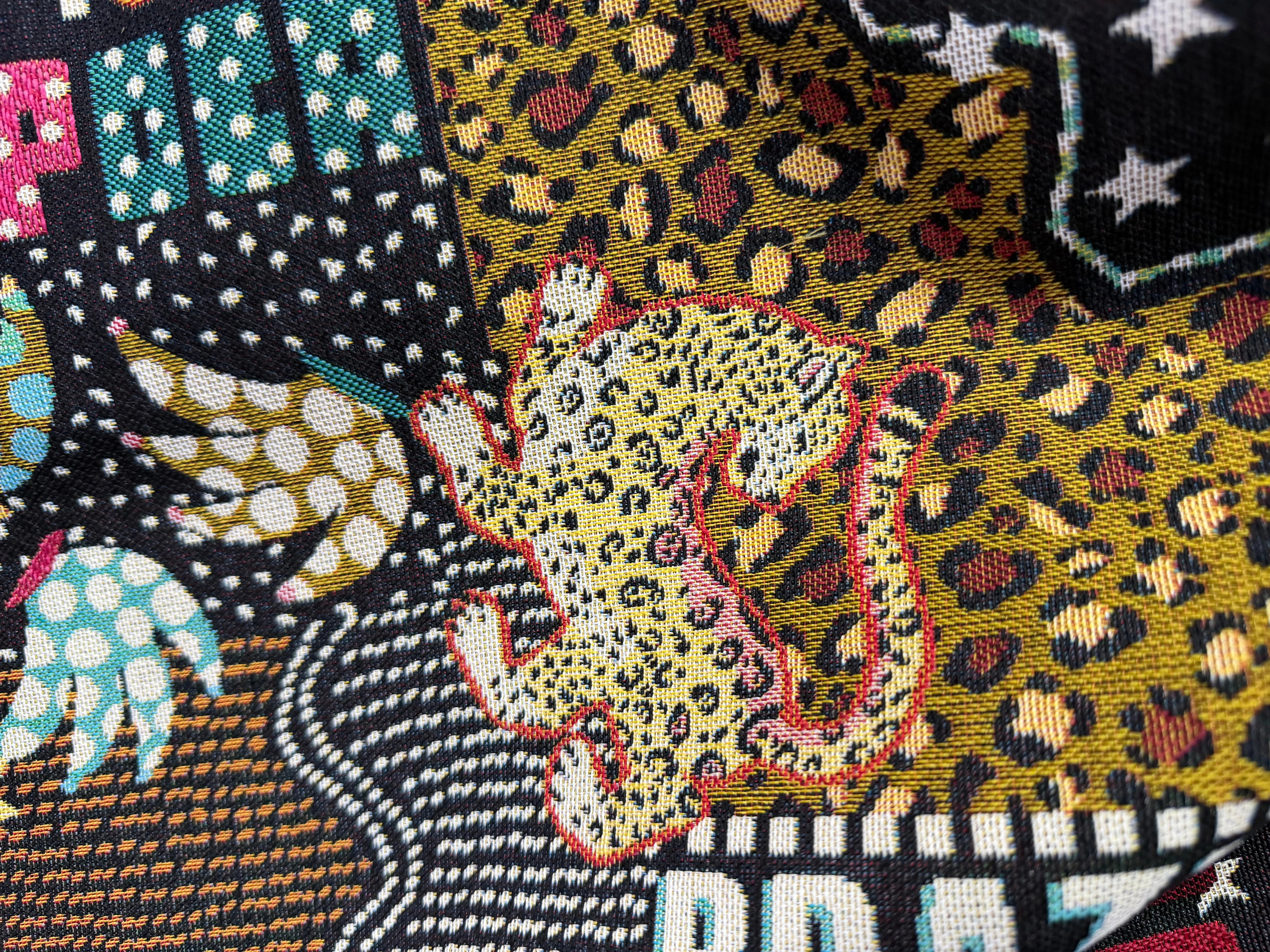 JACQUARD MADE IN FRANCE BOSSA NOVA ALLOVER NOIR MULTICOLOR - My Little Coupon