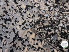 JACQUARD MÉTALLISÉ MOTIF CAMOUFLAGE ARMY NOIR ET OR - My Little Coupon