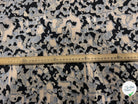 JACQUARD MÉTALLISÉ MOTIF CAMOUFLAGE ARMY NOIR ET OR - My Little Coupon