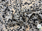 JACQUARD MÉTALLISÉ MOTIF CAMOUFLAGE ARMY NOIR ET OR - My Little Coupon