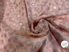 JACQUARD MÉTALLISÉ MOTIFS CIRCULAIRES ET GÉOMÉTRIQUES OR ROSE - My Little Coupon