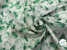 JACQUARD MOTIF FEUILLAGE VERT FOND ÉCRU - My Little Coupon