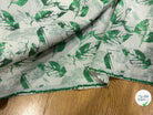JACQUARD MOTIF FEUILLAGE VERT FOND ÉCRU - My Little Coupon