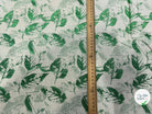 JACQUARD MOTIF FEUILLAGE VERT FOND ÉCRU - My Little Coupon