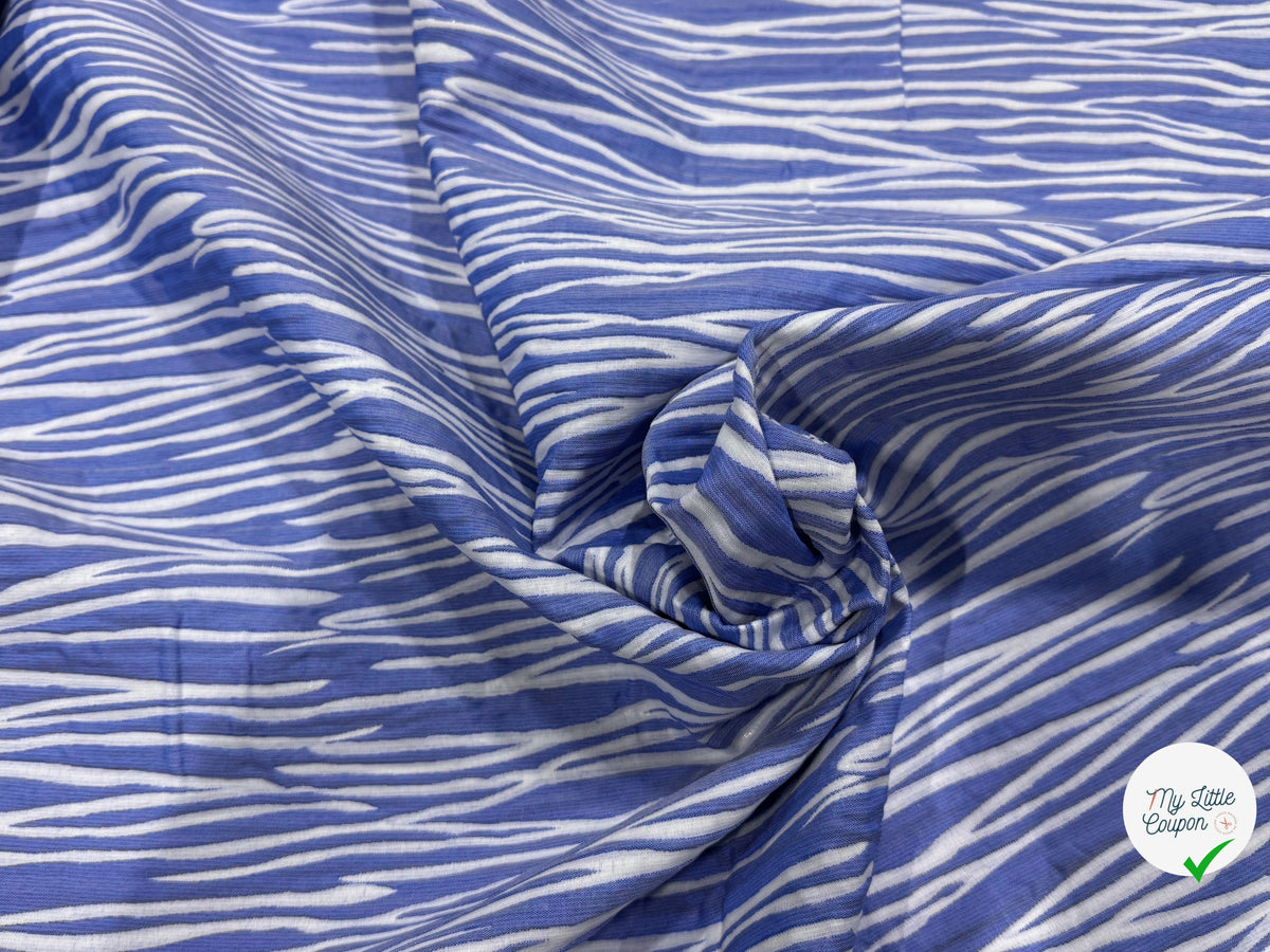 JACQUARD MOTIF ZÈBRE BLEU - My Little Coupon