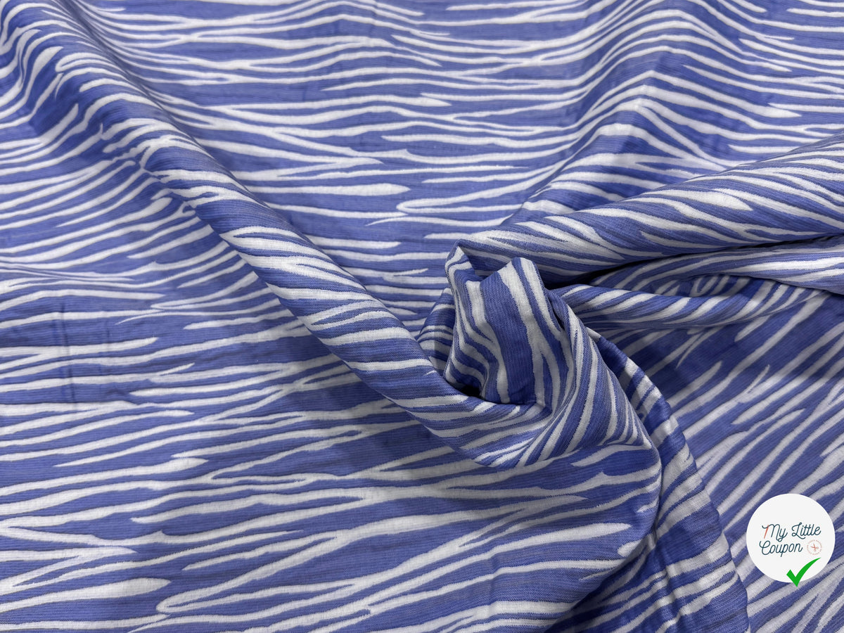 JACQUARD MOTIF ZÈBRE BLEU - My Little Coupon