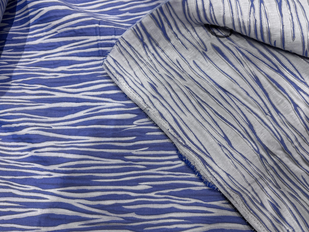 JACQUARD MOTIF ZÈBRE BLEU - My Little Coupon